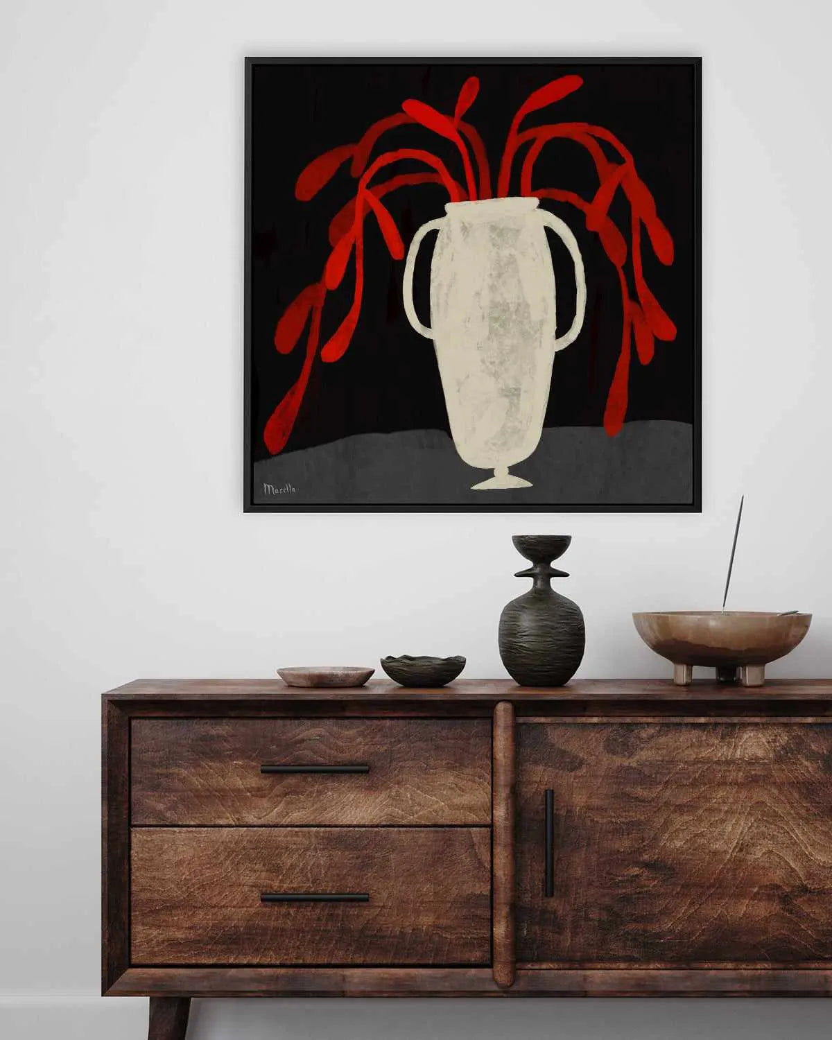 Fire Tree by Marco Marella | Framed Canvas Art Print from Olive et Oriel where you can shop wallpaper and artworks online