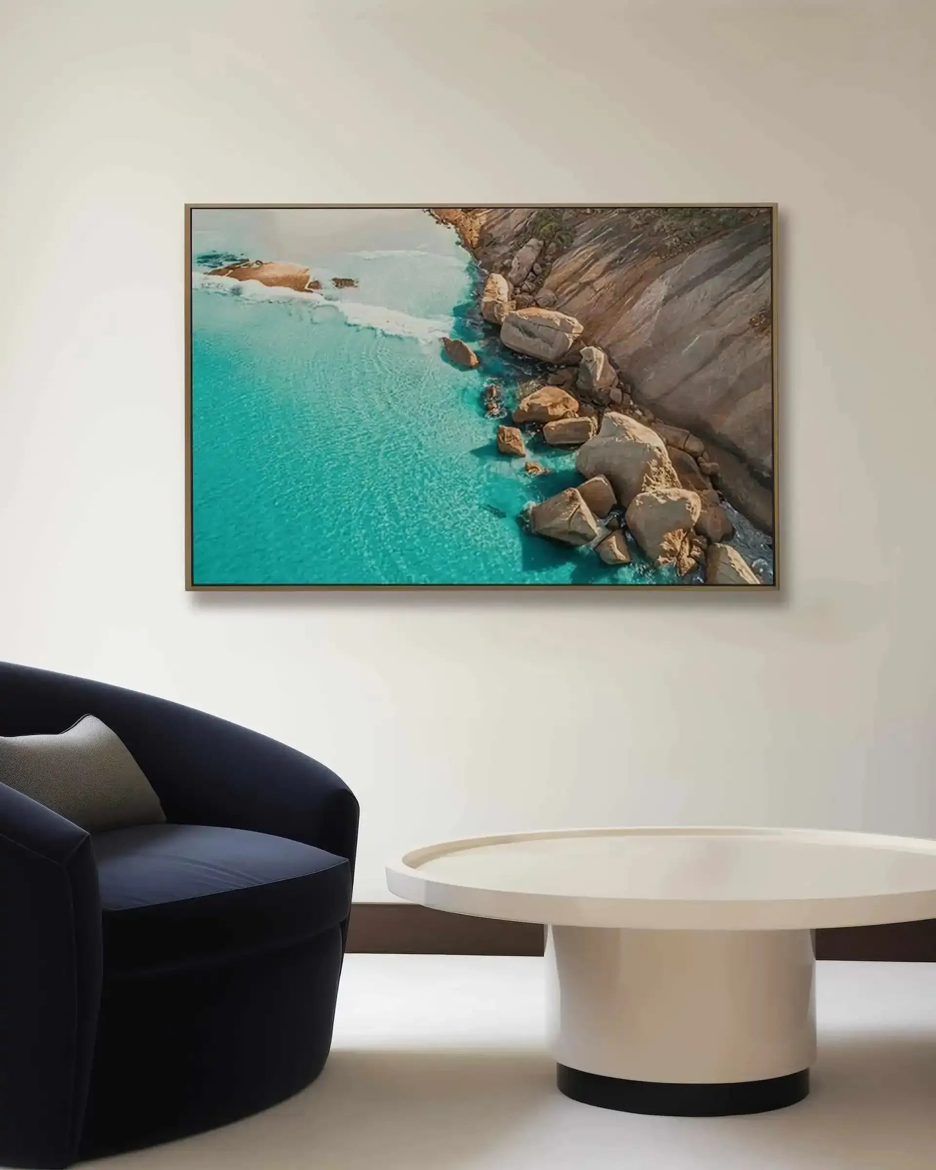 Firsties View Esperance | Aerial Photo Wall Framed Canvas Art Print from Olive et Oriel where you can shop wallpaper and artworks online