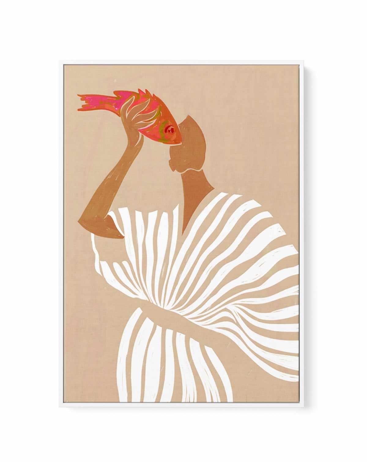 Fish Eye Paradox by Uma Gokhale | Framed Canvas Art Print from Olive et Oriel where you can shop wallpaper and artworks online