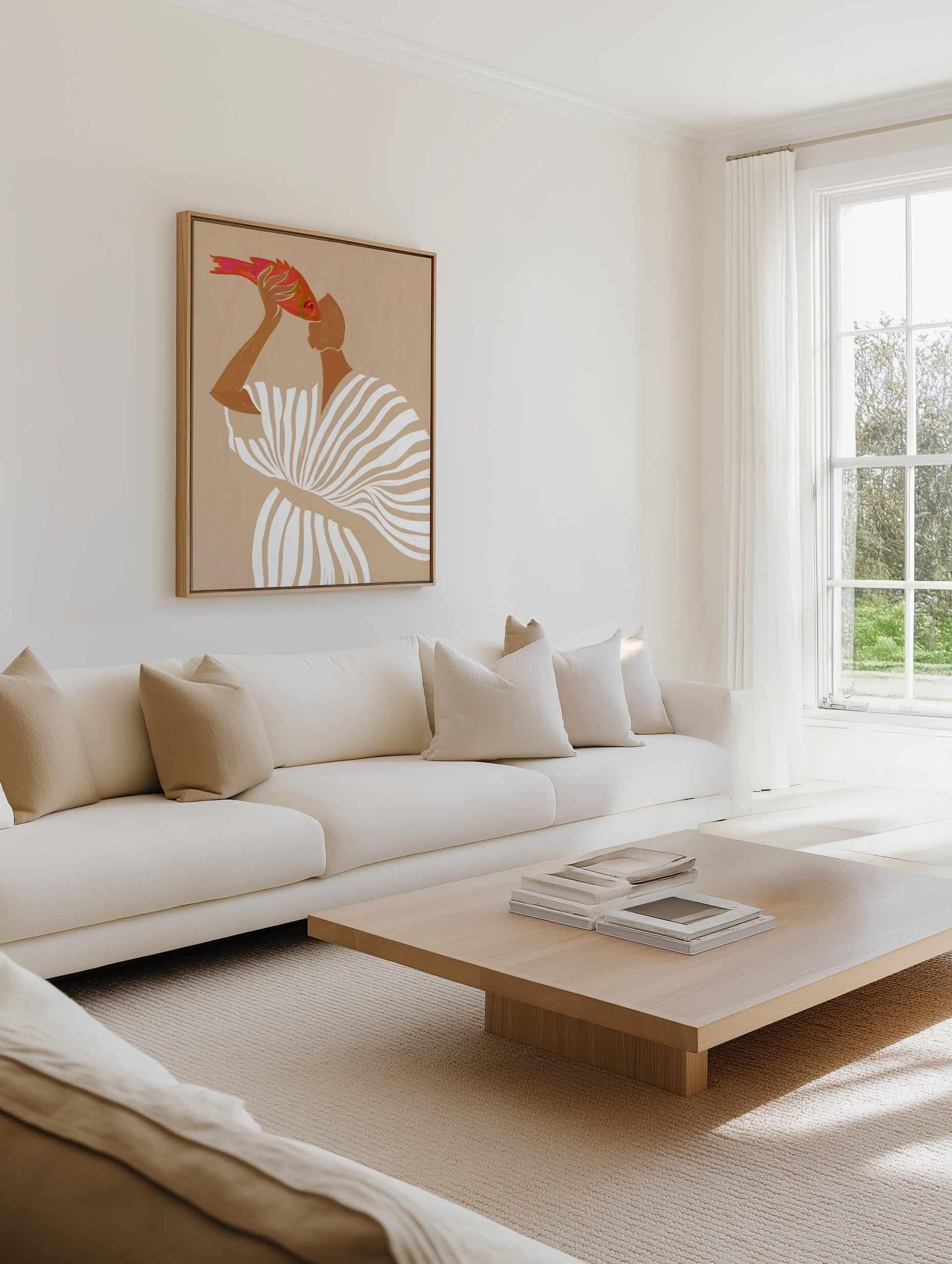 Fish Eye Paradox by Uma Gokhale | Framed Canvas Art Print from Olive et Oriel where you can shop wallpaper and artworks online