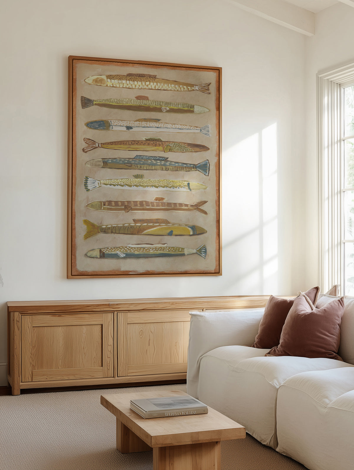 Fish Sticks by Erin Champ | Framed Canvas Art Print