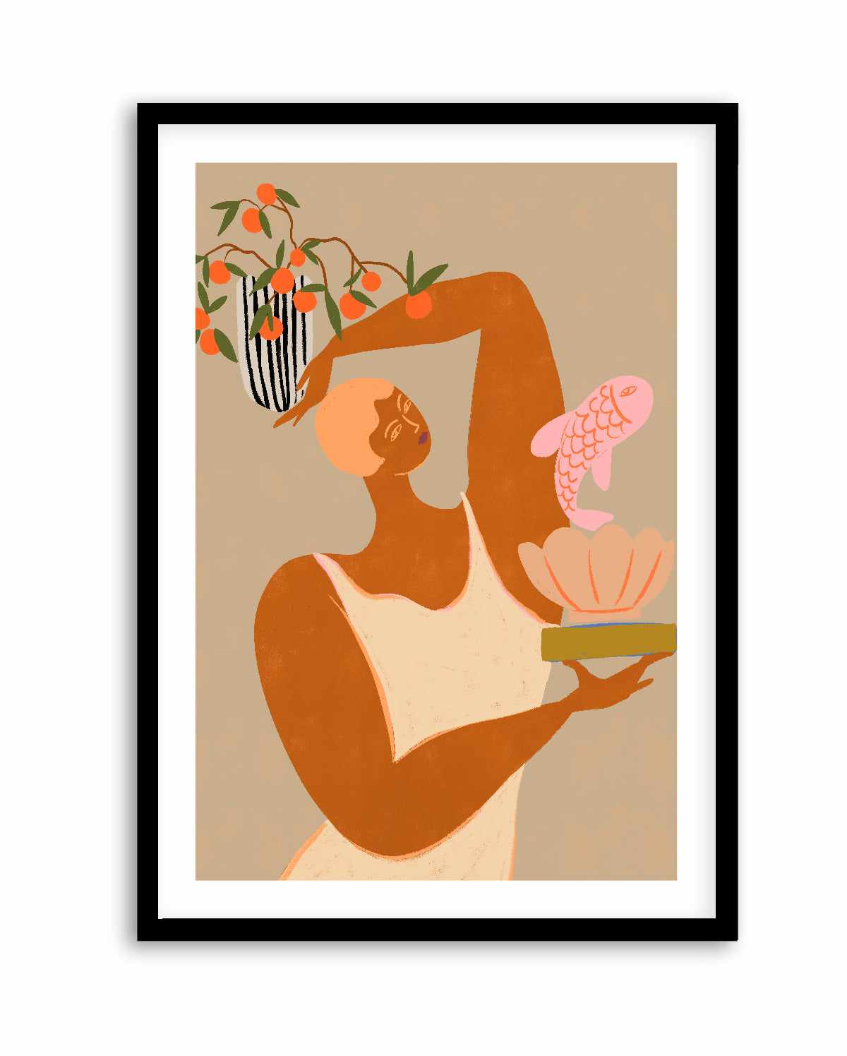 Fish and Oranges by Arty Guava | Art Print from Olive et Oriel where you can shop wallpaper and artworks online
