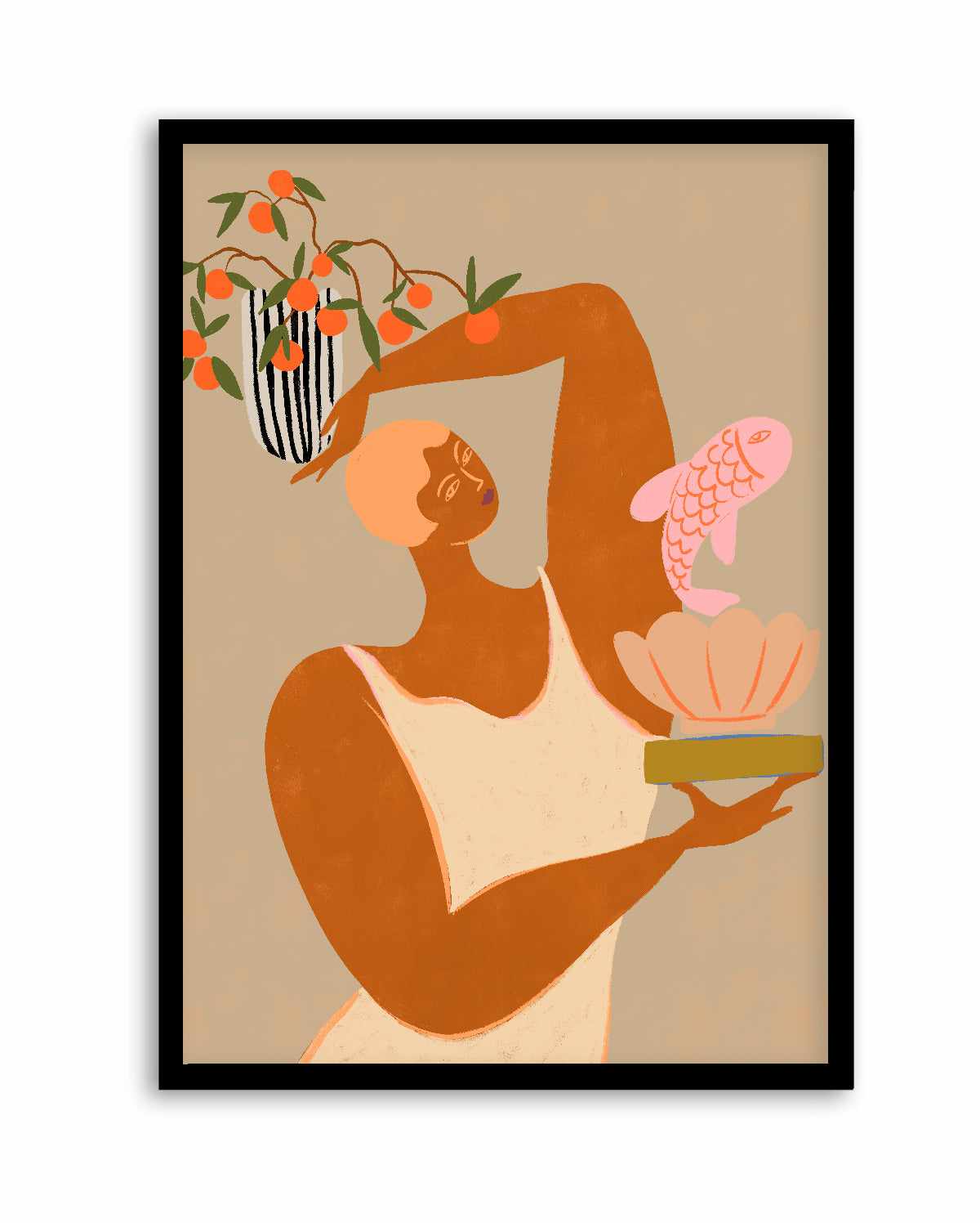 Fish and Oranges by Arty Guava | Art Print from Olive et Oriel where you can shop wallpaper and artworks online