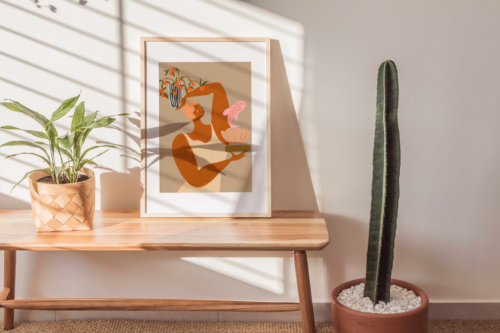 Fish and Oranges by Arty Guava | Art Print from Olive et Oriel where you can shop wallpaper and artworks online