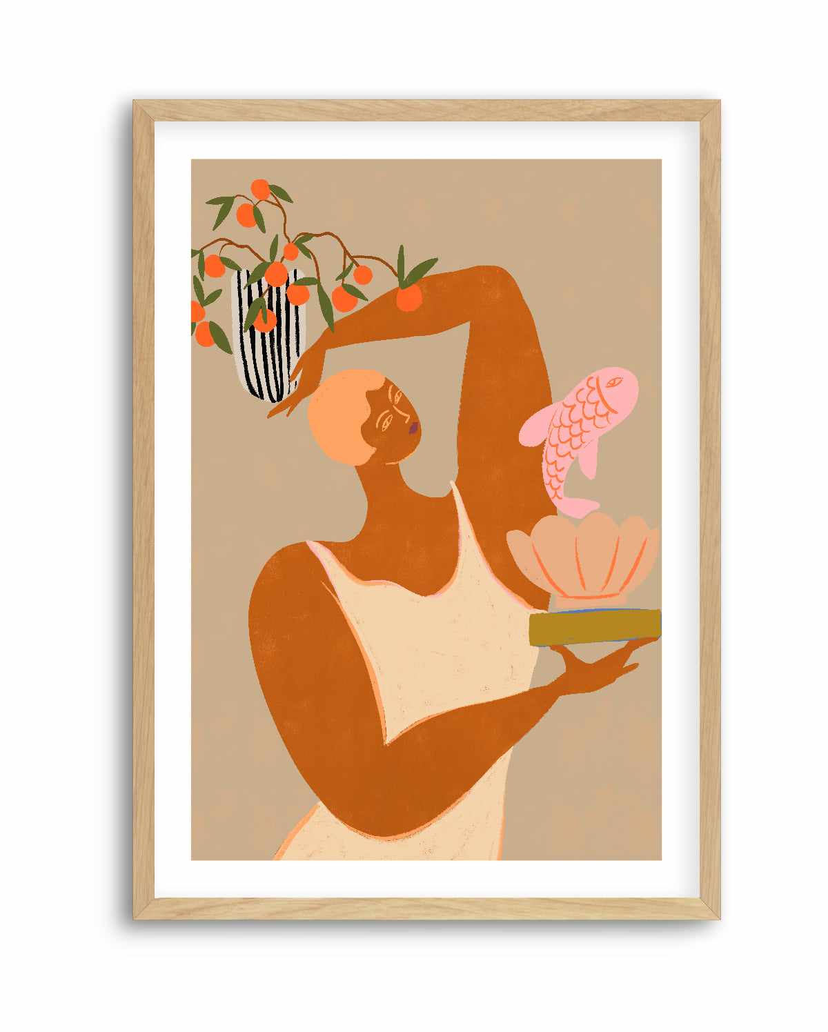 Fish and Oranges by Arty Guava | Art Print from Olive et Oriel where you can shop wallpaper and artworks online