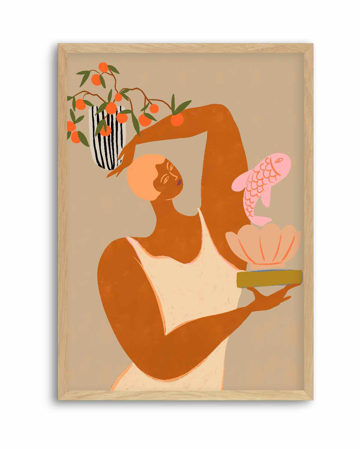 Fish and Oranges by Arty Guava | Art Print from Olive et Oriel where you can shop wallpaper and artworks online