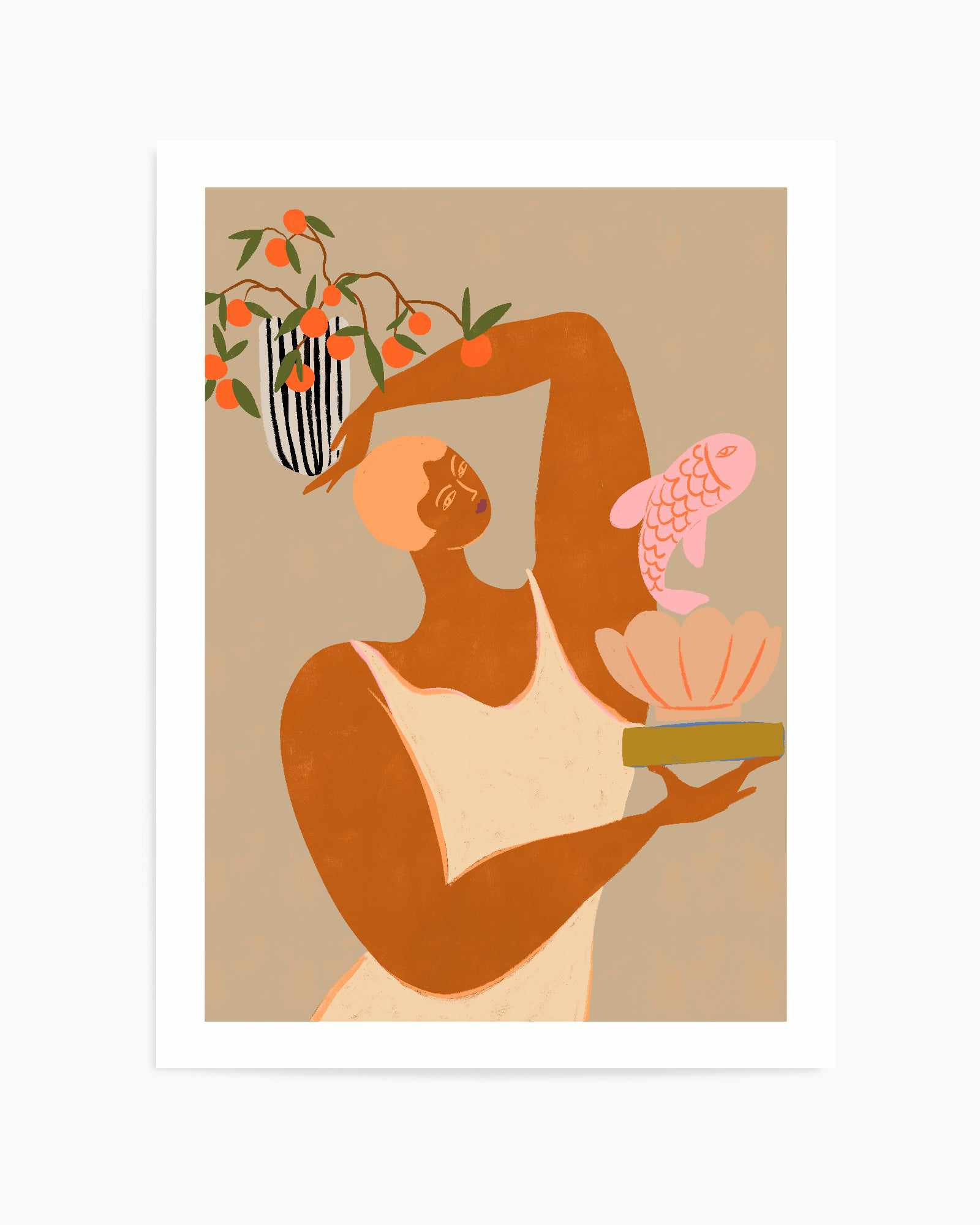 Fish and Oranges by Arty Guava | Art Print from Olive et Oriel where you can shop wallpaper and artworks online