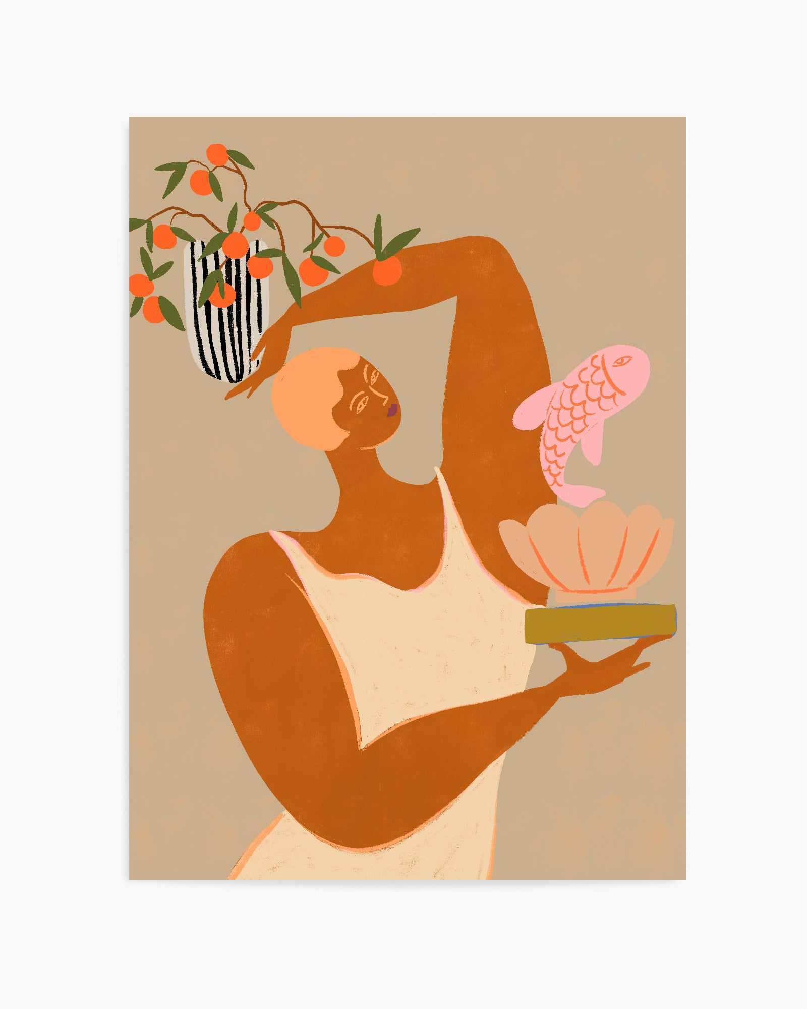 Fish and Oranges by Arty Guava | Art Print from Olive et Oriel where you can shop wallpaper and artworks online
