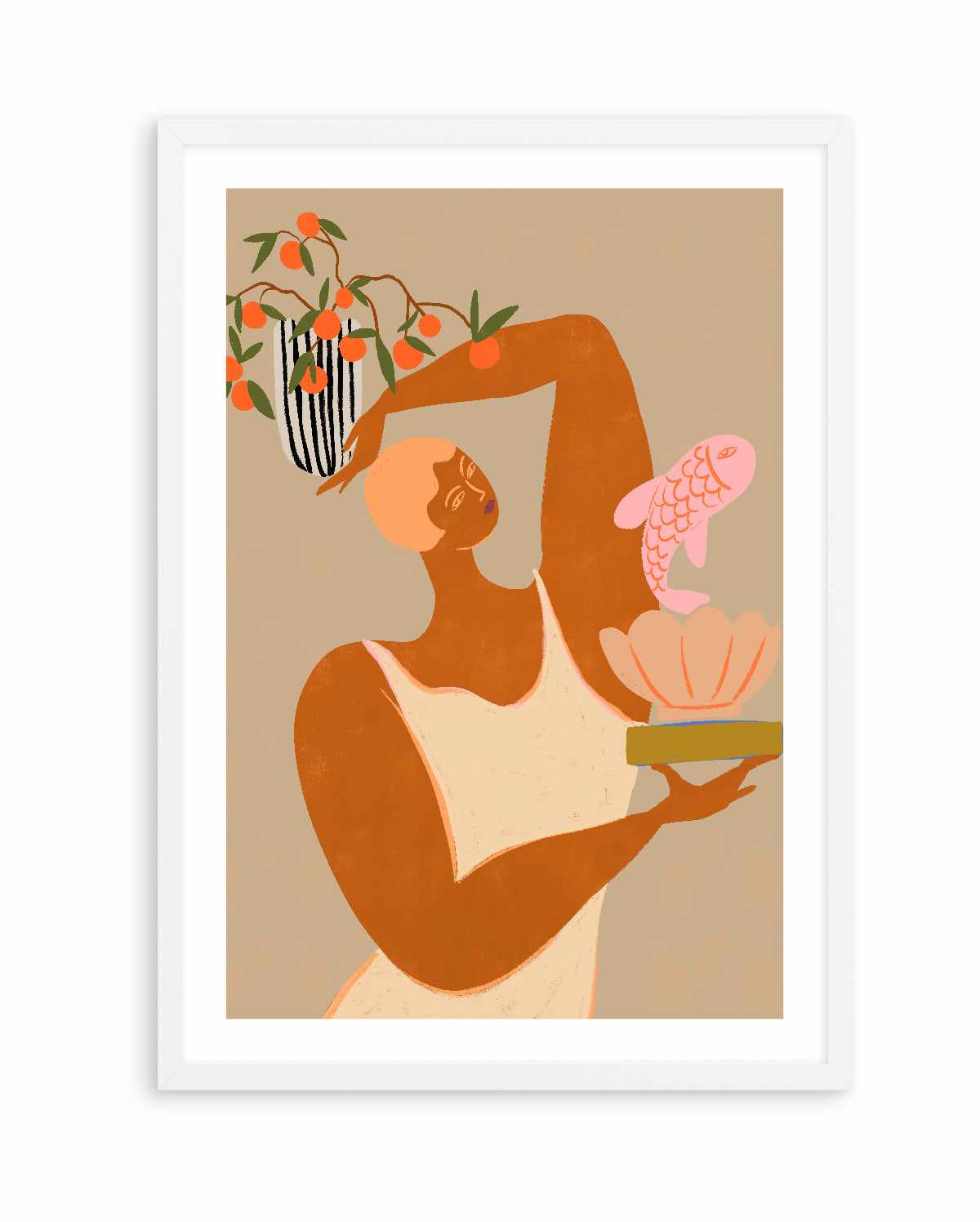 Fish and Oranges by Arty Guava | Art Print from Olive et Oriel where you can shop wallpaper and artworks online