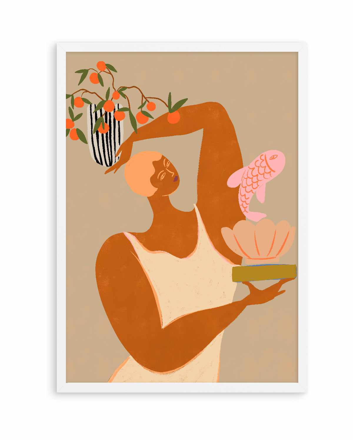 Fish and Oranges by Arty Guava | Art Print from Olive et Oriel where you can shop wallpaper and artworks online