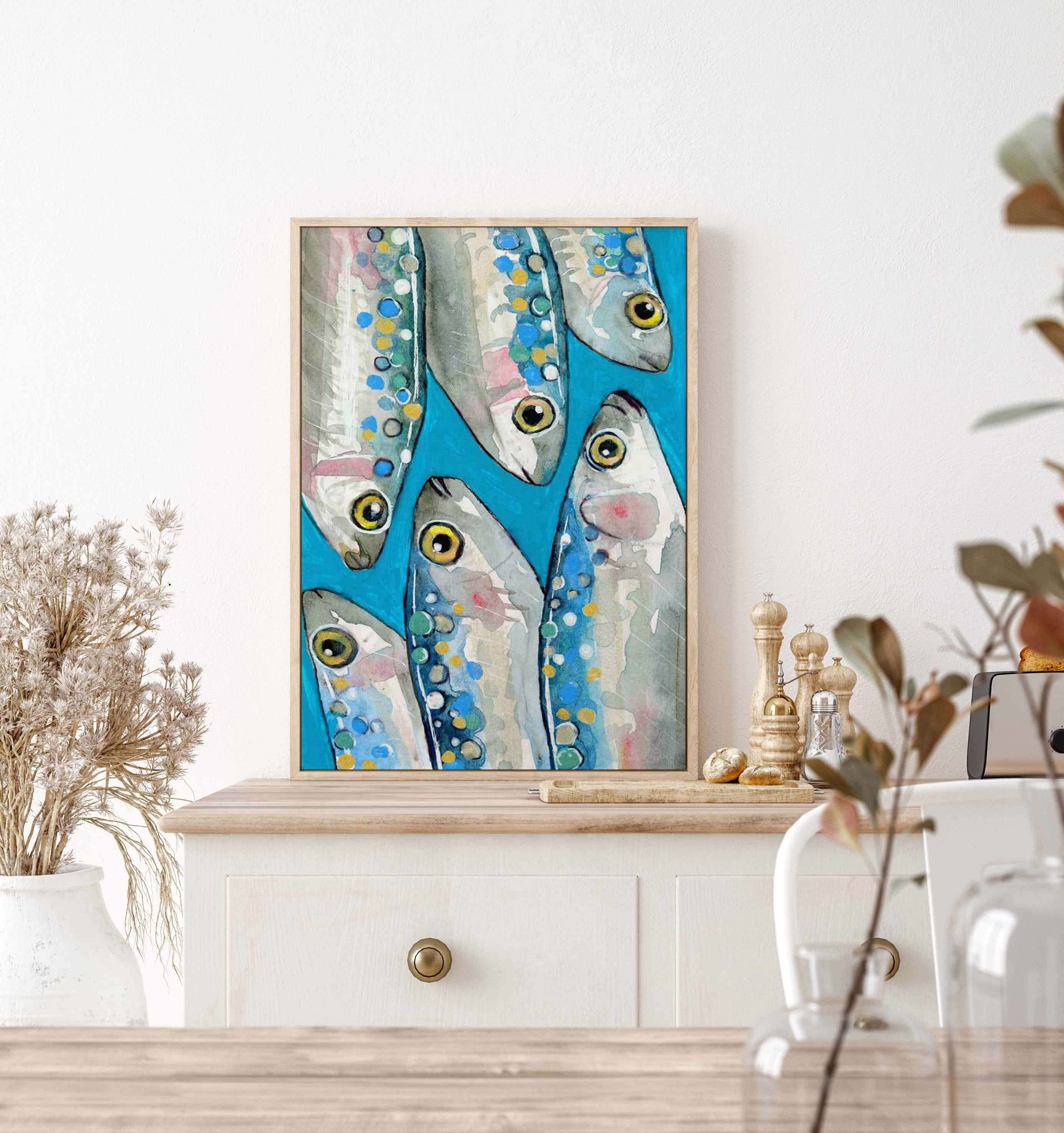 Fish by Petra Lizde | Framed Canvas Art Print