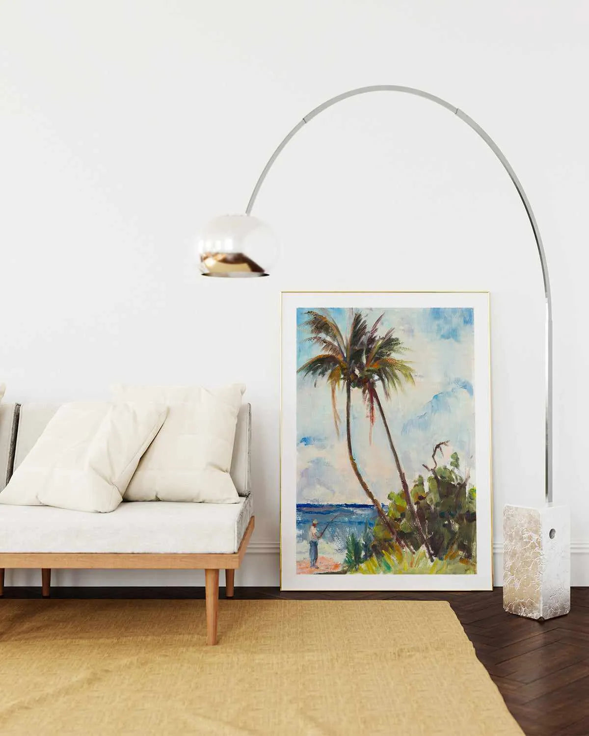Fishing Under Palms by Richard A. Rodgers Art Print from Olive et Oriel where you can shop wallpaper and artworks online