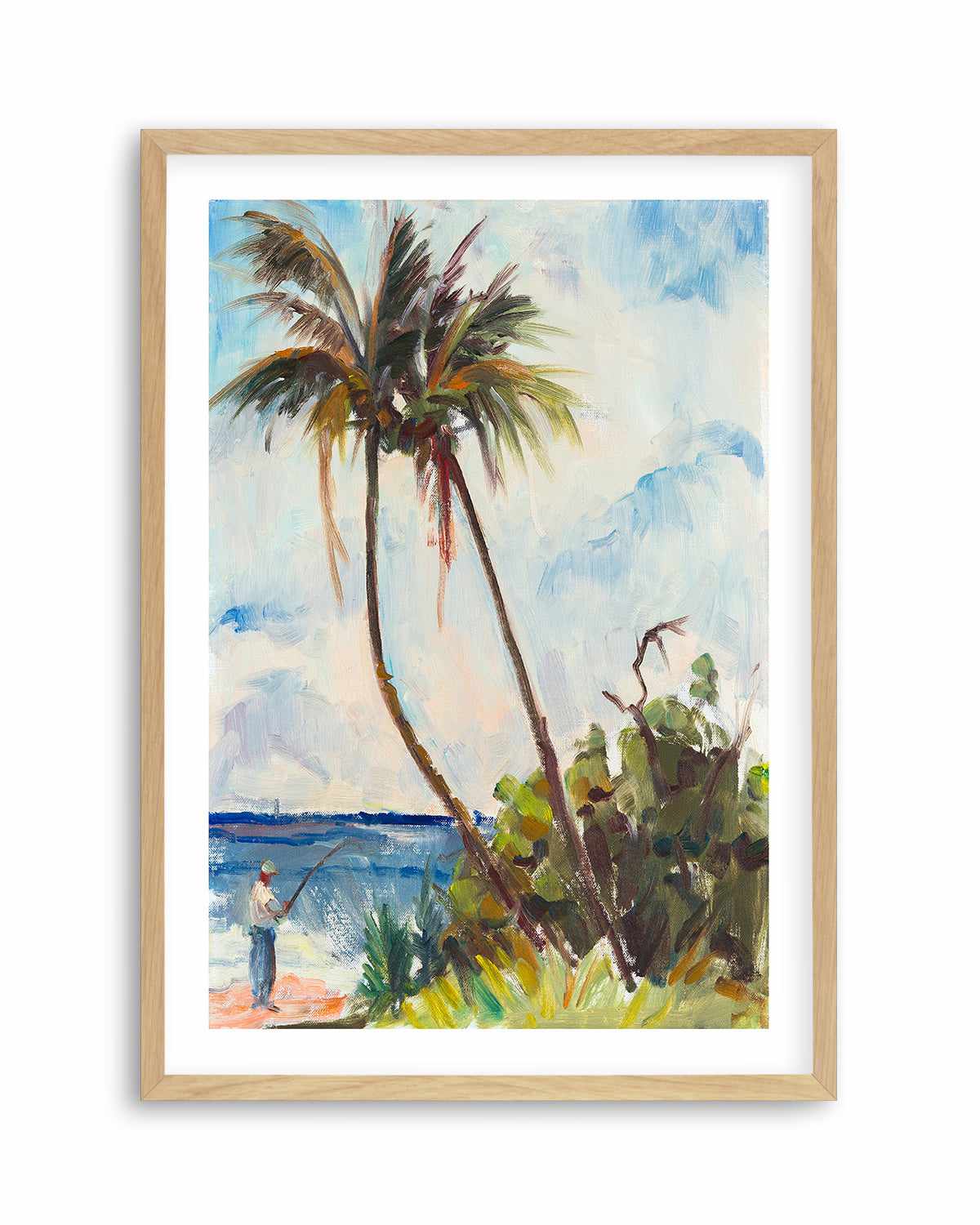 Fishing Under Palms by Richard A. Rodgers Art Print