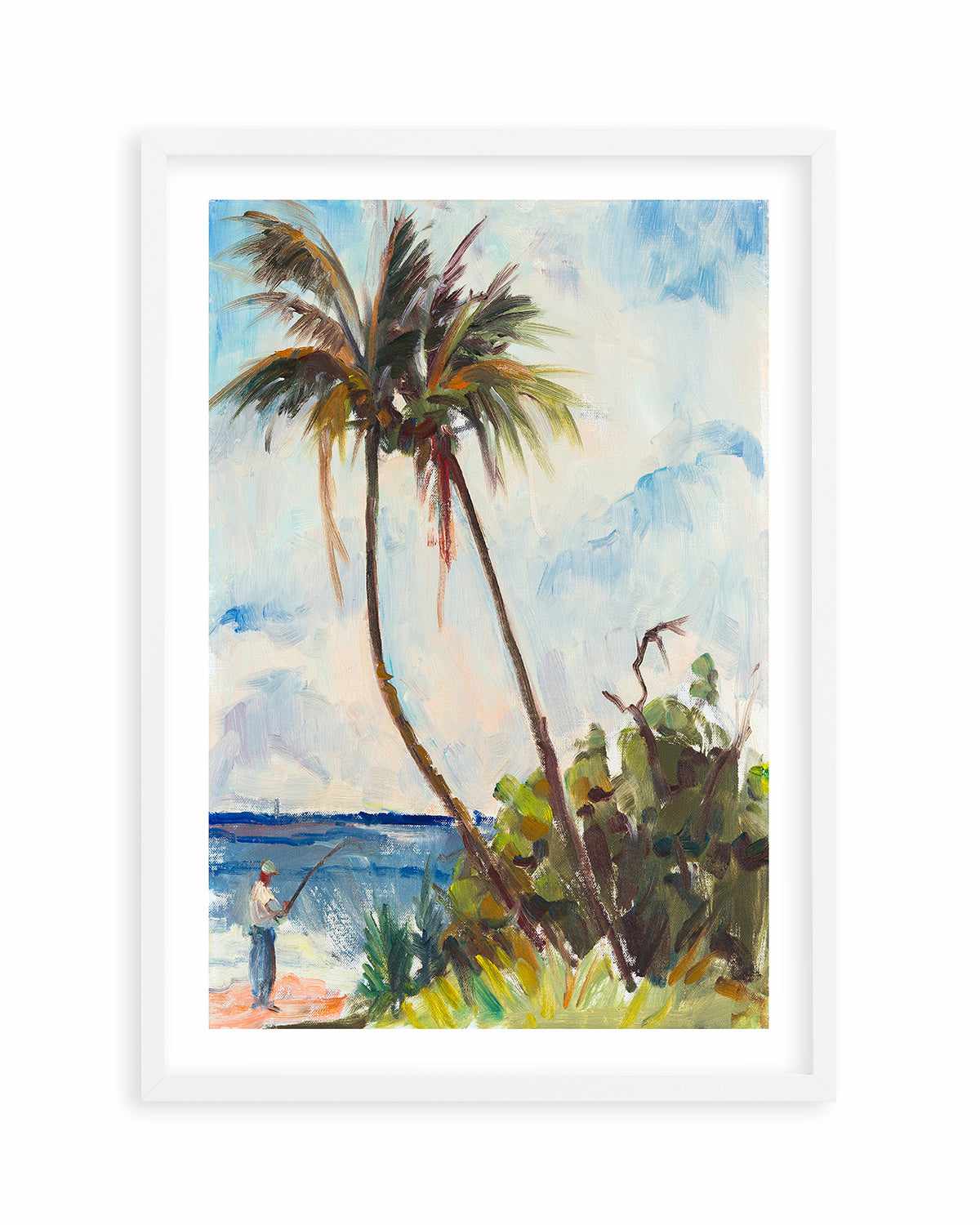 Fishing Under Palms by Richard A. Rodgers Art Print