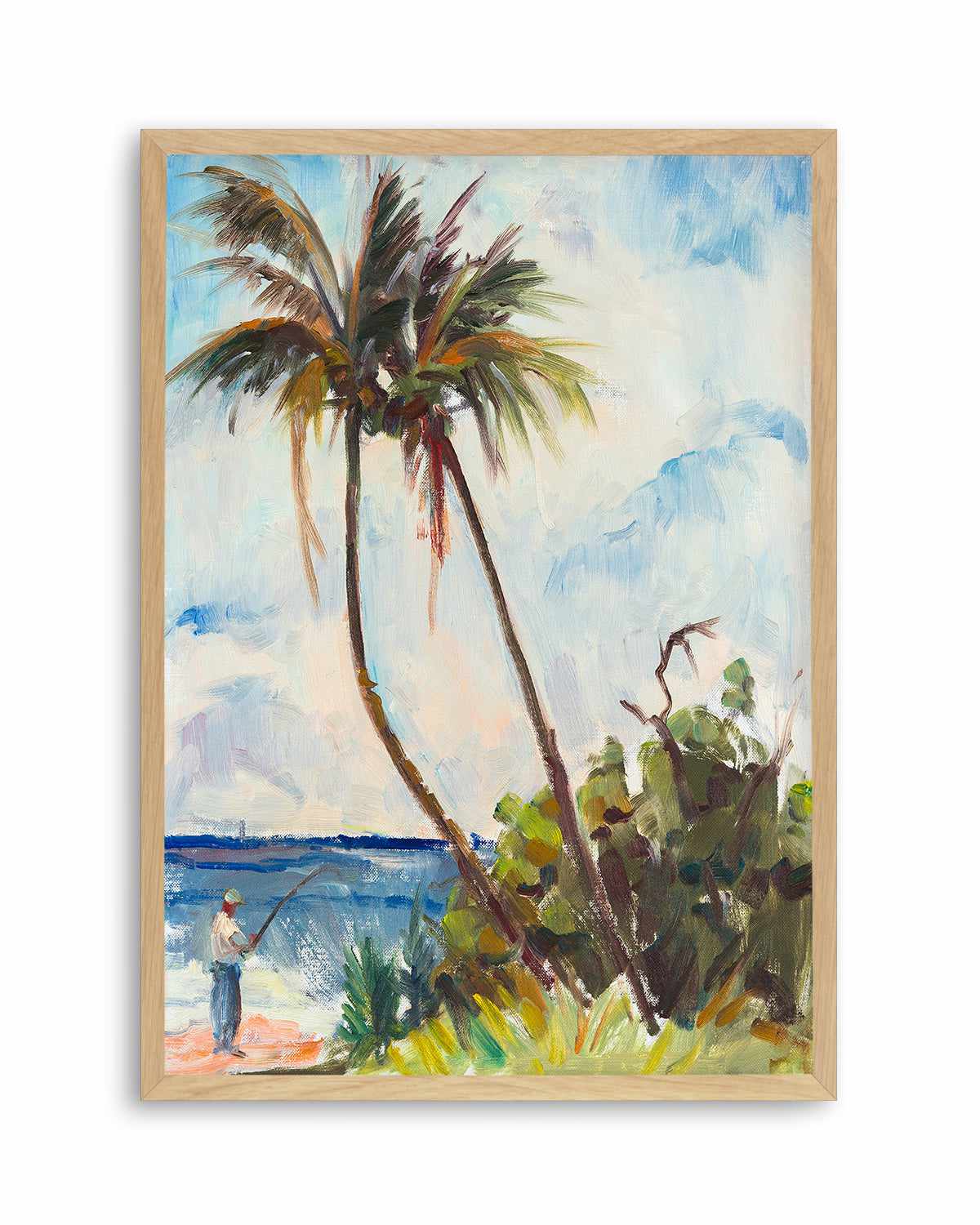 Fishing Under Palms by Richard A. Rodgers Art Print