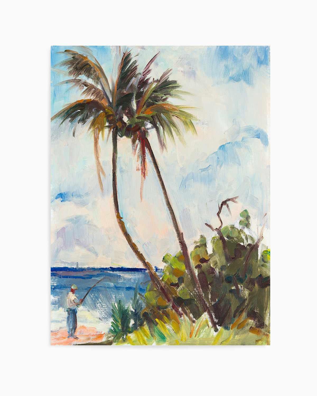 Fishing Under Palms by Richard A. Rodgers Art Print