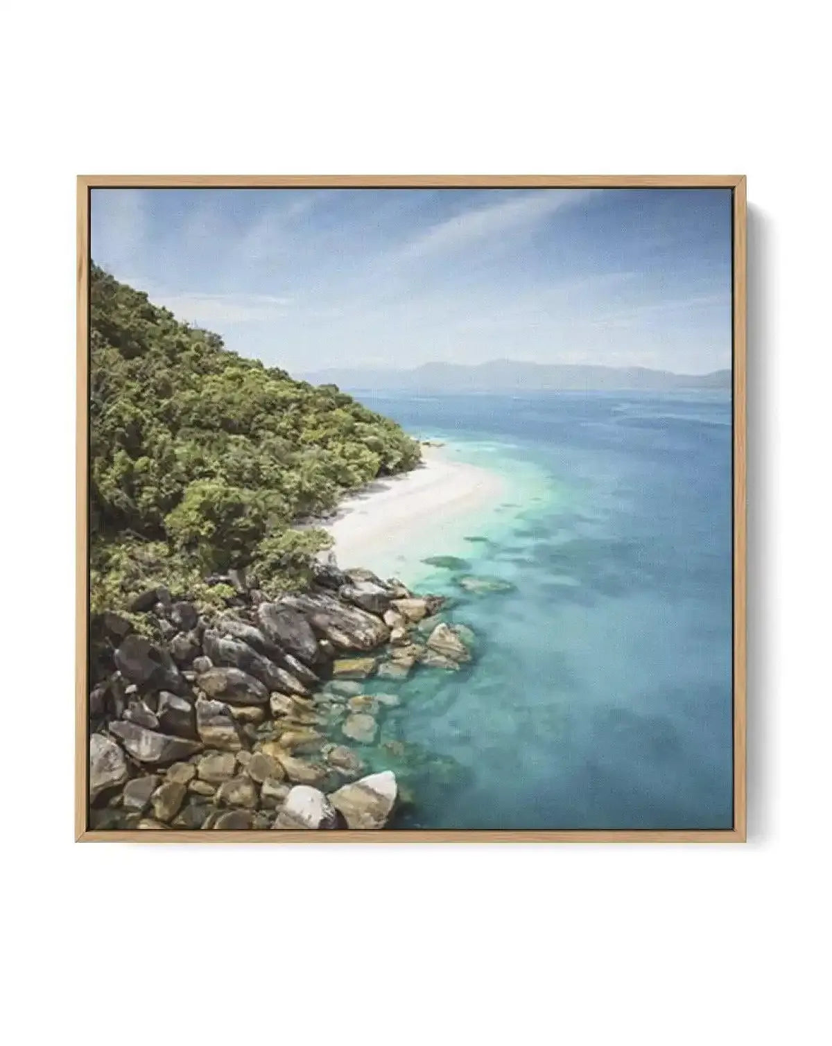 Fitzroy Island, QLD SQ | Framed Canvas-CANVAS-You can shop wall art online with Olive et Oriel for everything from abstract art to fun kids wall art. Our beautiful modern art prints and canvas art are available from large canvas prints to wall art paintings and our proudly Australian artwork collection offers only the highest quality framed large wall art and canvas art Australia - You can buy fashion photography prints or Hampton print posters and paintings on canvas from Olive et Oriel and hav