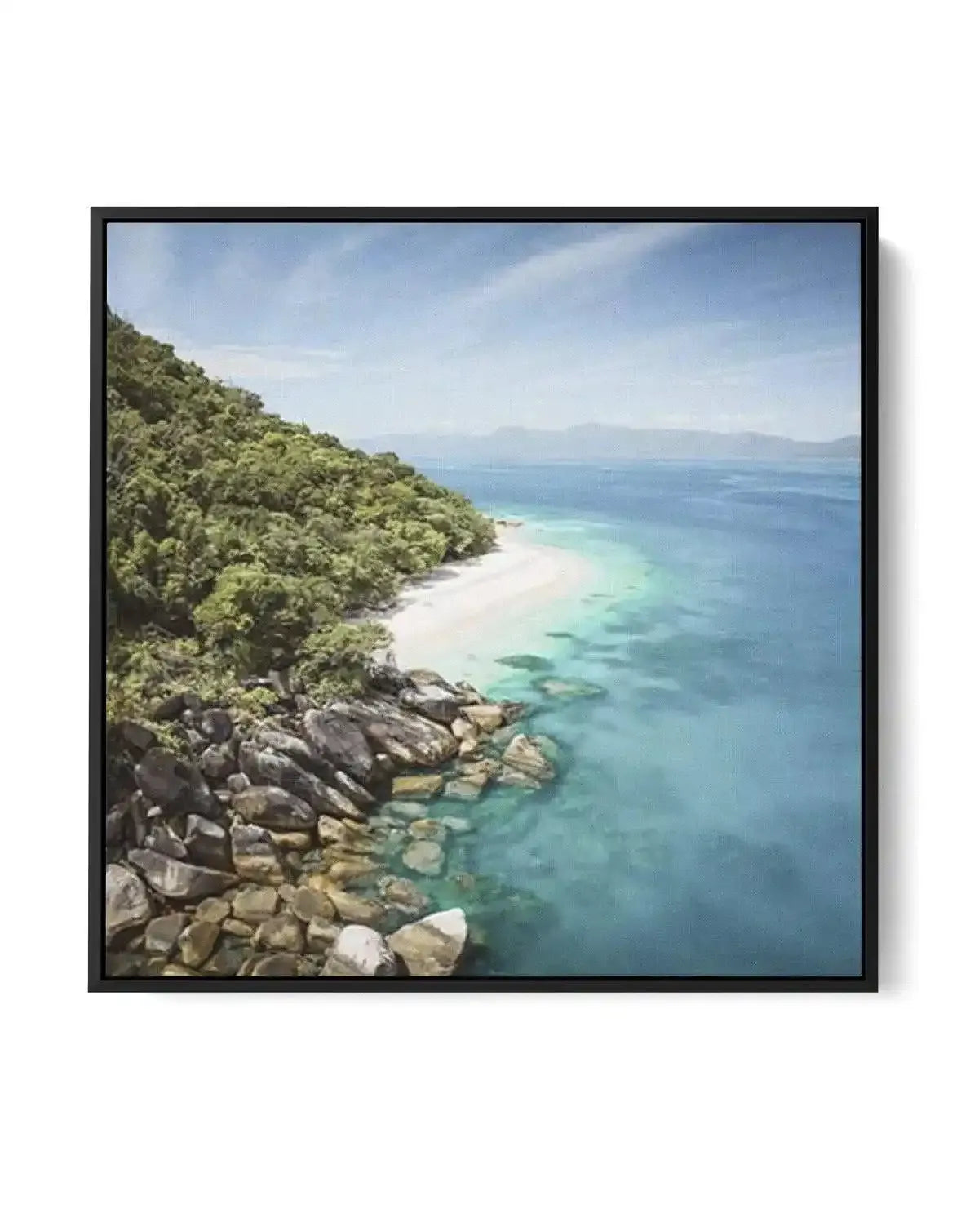Fitzroy Island, QLD SQ | Framed Canvas-CANVAS-You can shop wall art online with Olive et Oriel for everything from abstract art to fun kids wall art. Our beautiful modern art prints and canvas art are available from large canvas prints to wall art paintings and our proudly Australian artwork collection offers only the highest quality framed large wall art and canvas art Australia - You can buy fashion photography prints or Hampton print posters and paintings on canvas from Olive et Oriel and hav