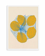 Five Lemons In a Net Bag by Rosi Feist | Art Print