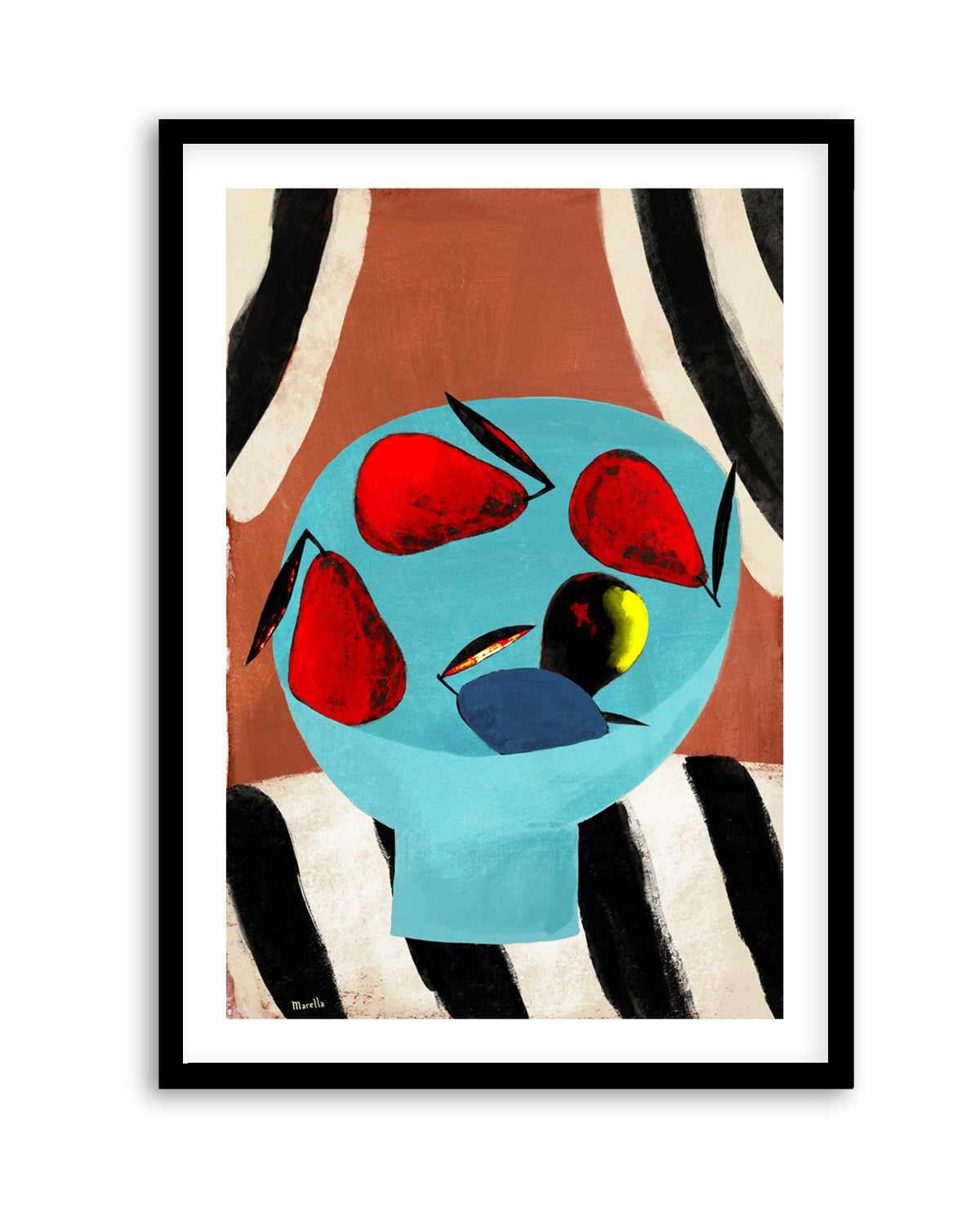 Five Pears by Marco Marella | Art Print from Olive et Oriel where you can shop wallpaper and artworks online