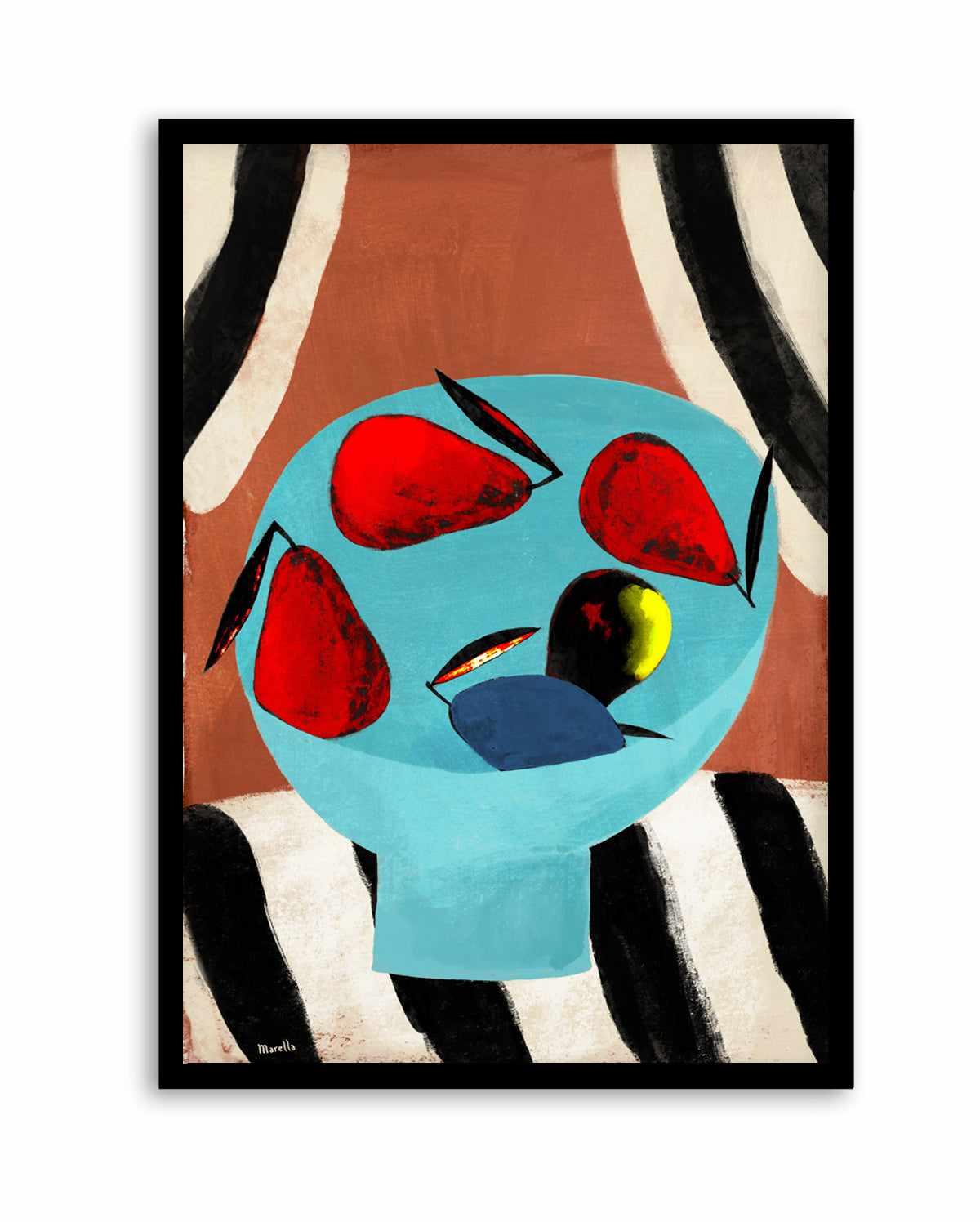 Five Pears by Marco Marella | Art Print from Olive et Oriel where you can shop wallpaper and artworks online