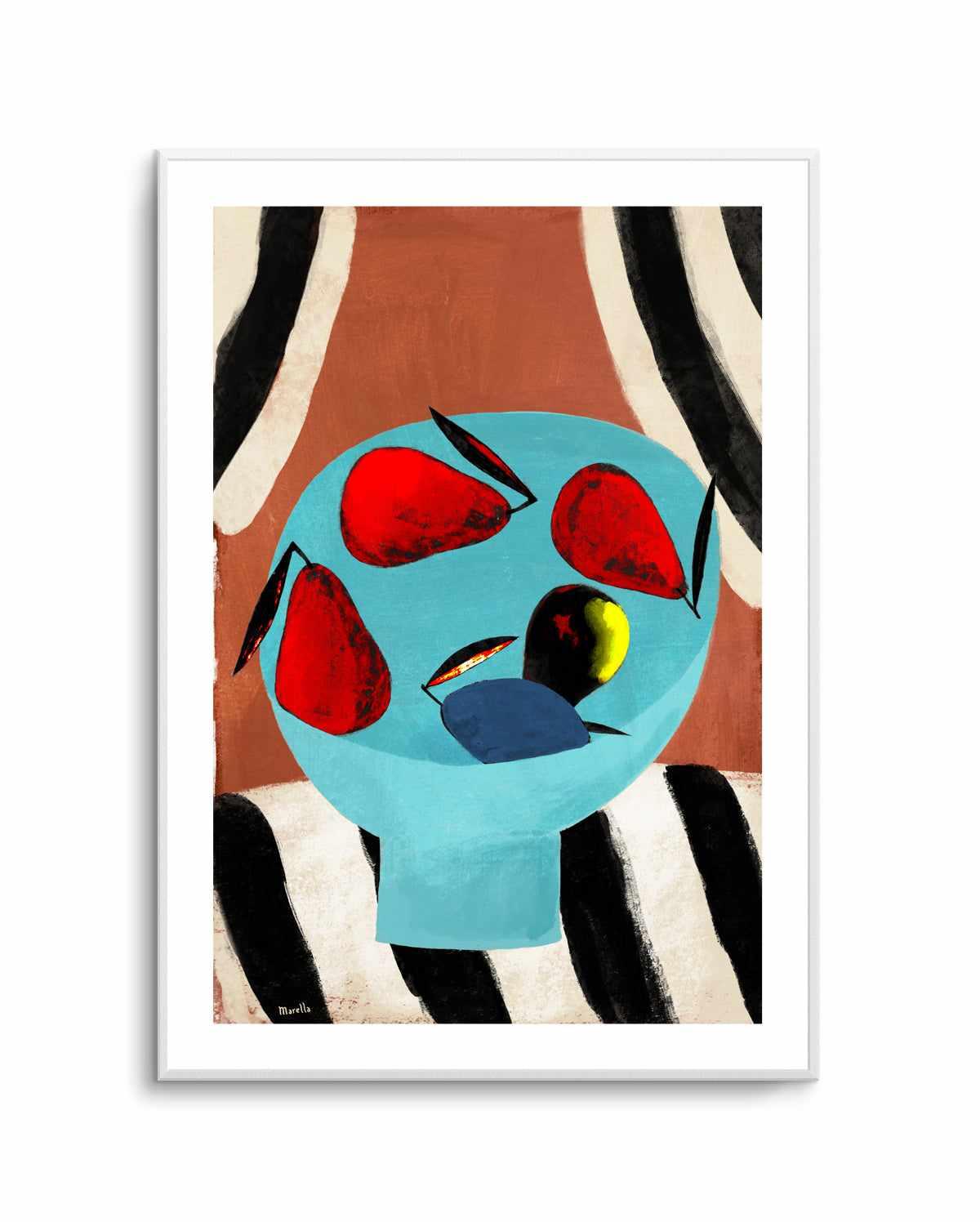 Five Pears by Marco Marella | Art Print from Olive et Oriel where you can shop wallpaper and artworks online