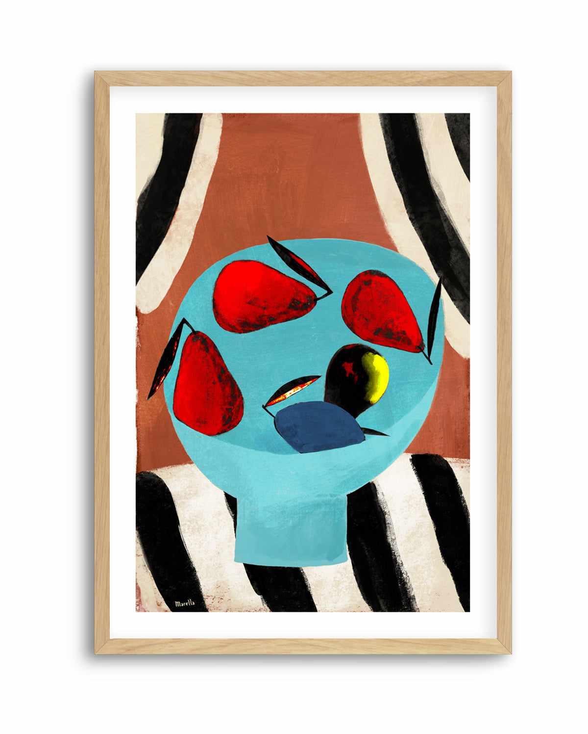 Five Pears by Marco Marella | Art Print from Olive et Oriel where you can shop wallpaper and artworks online