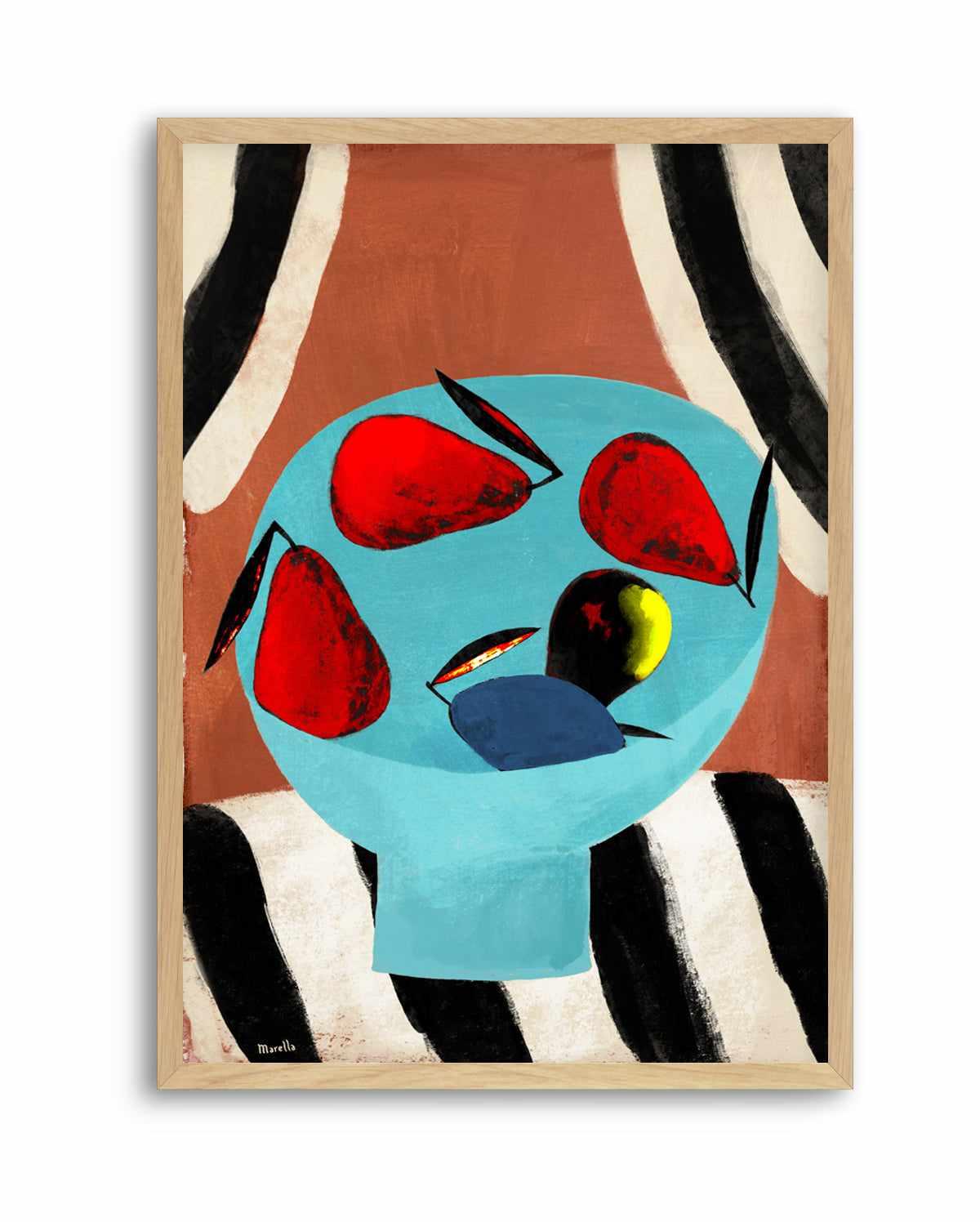 Five Pears by Marco Marella | Art Print from Olive et Oriel where you can shop wallpaper and artworks online