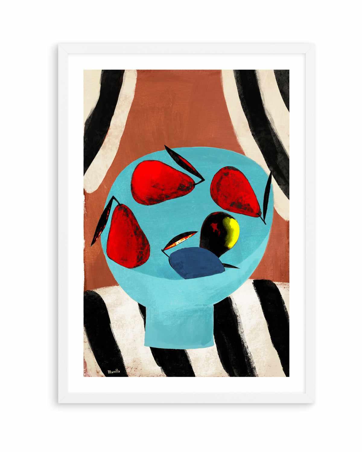 Five Pears by Marco Marella | Art Print from Olive et Oriel where you can shop wallpaper and artworks online