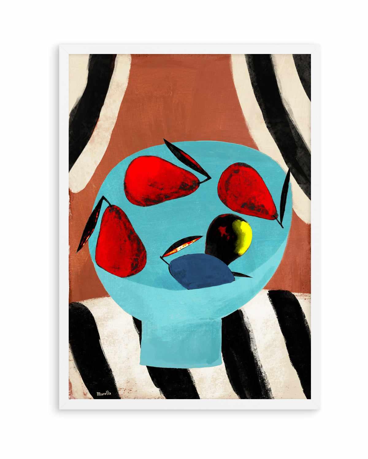 Five Pears by Marco Marella | Art Print from Olive et Oriel where you can shop wallpaper and artworks online