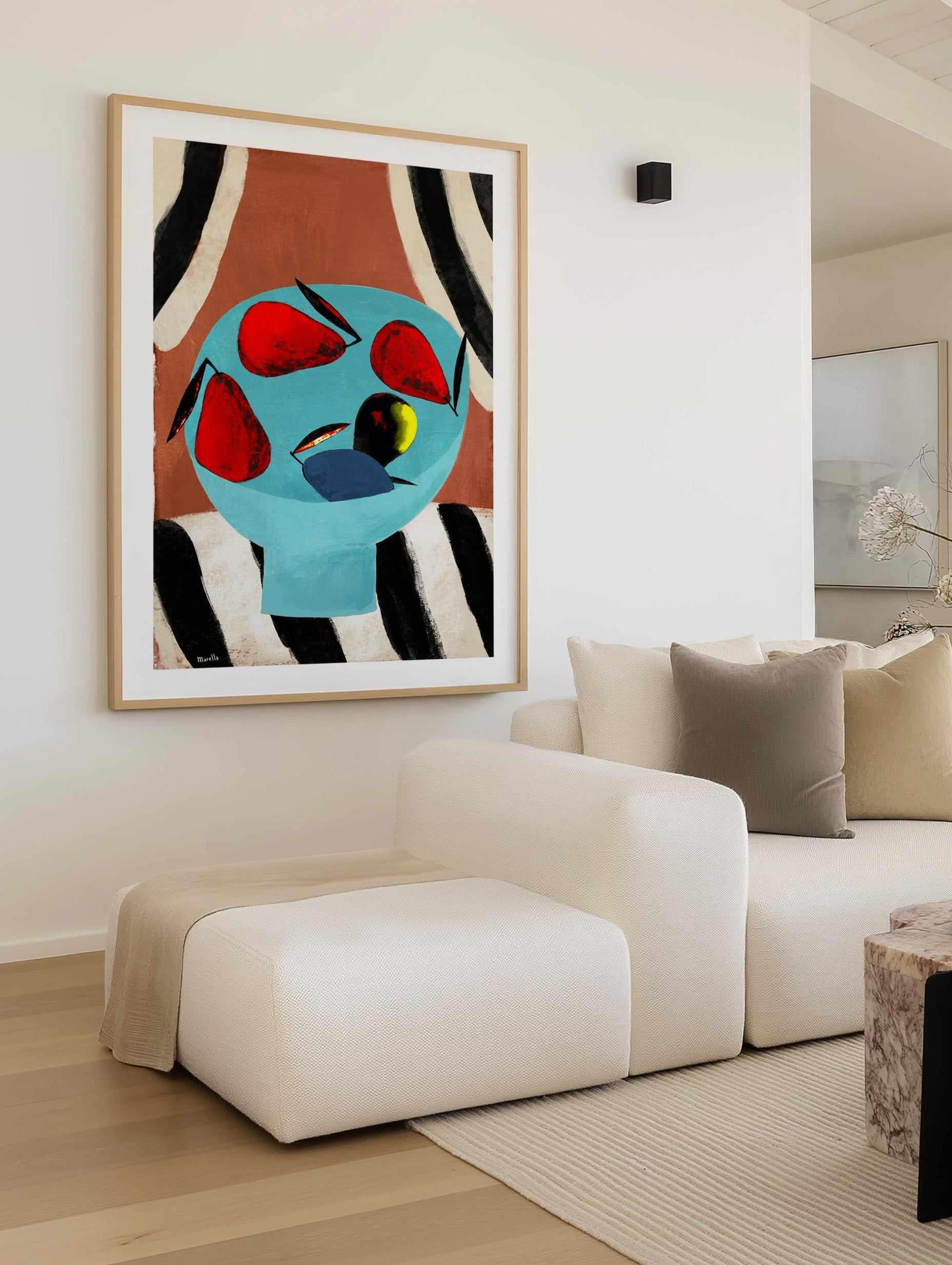 Five Pears by Marco Marella | Art Print from Olive et Oriel where you can shop wallpaper and artworks online