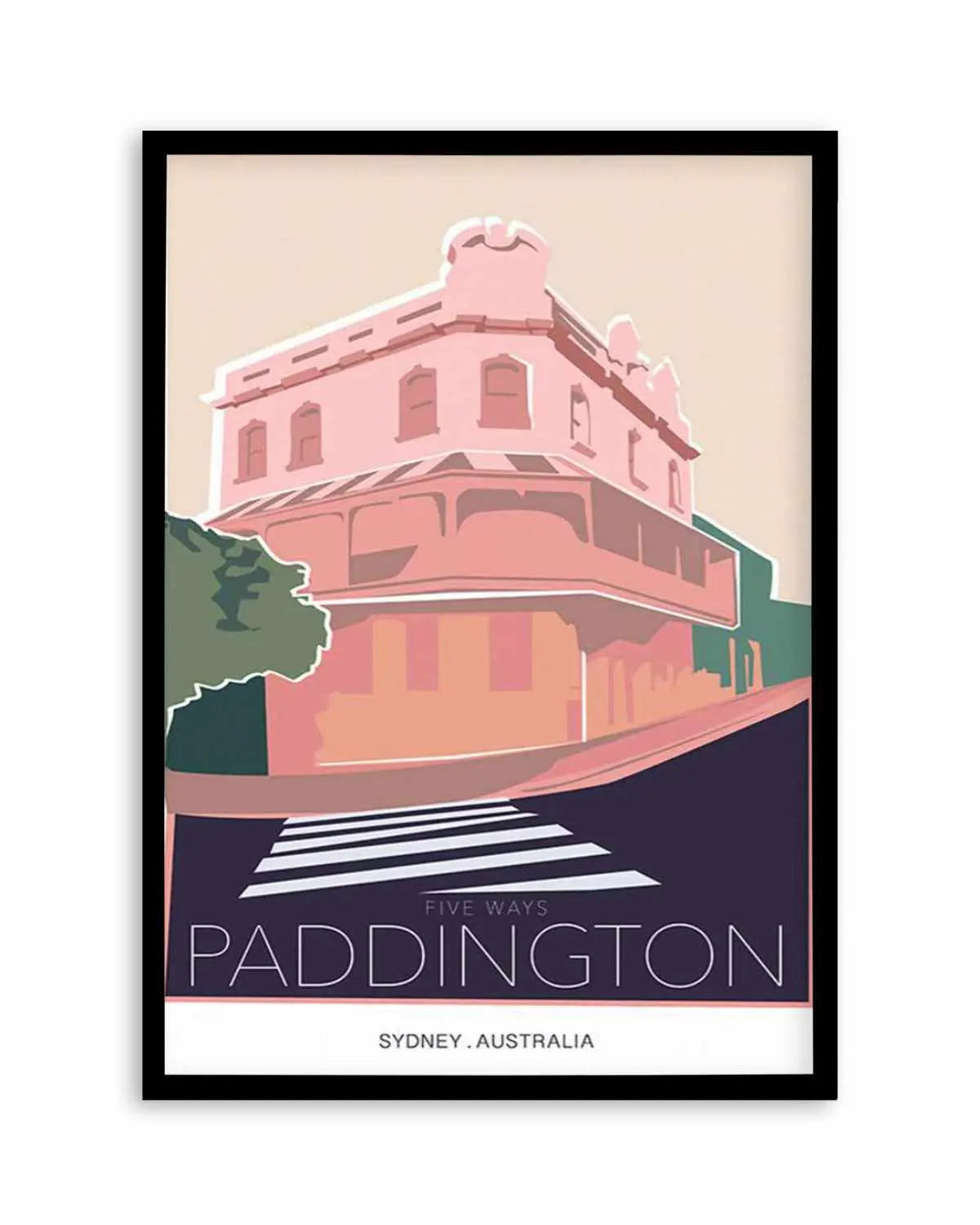 Five Ways Paddington Art Print from Olive et Oriel where you can shop wallpaper and artworks online