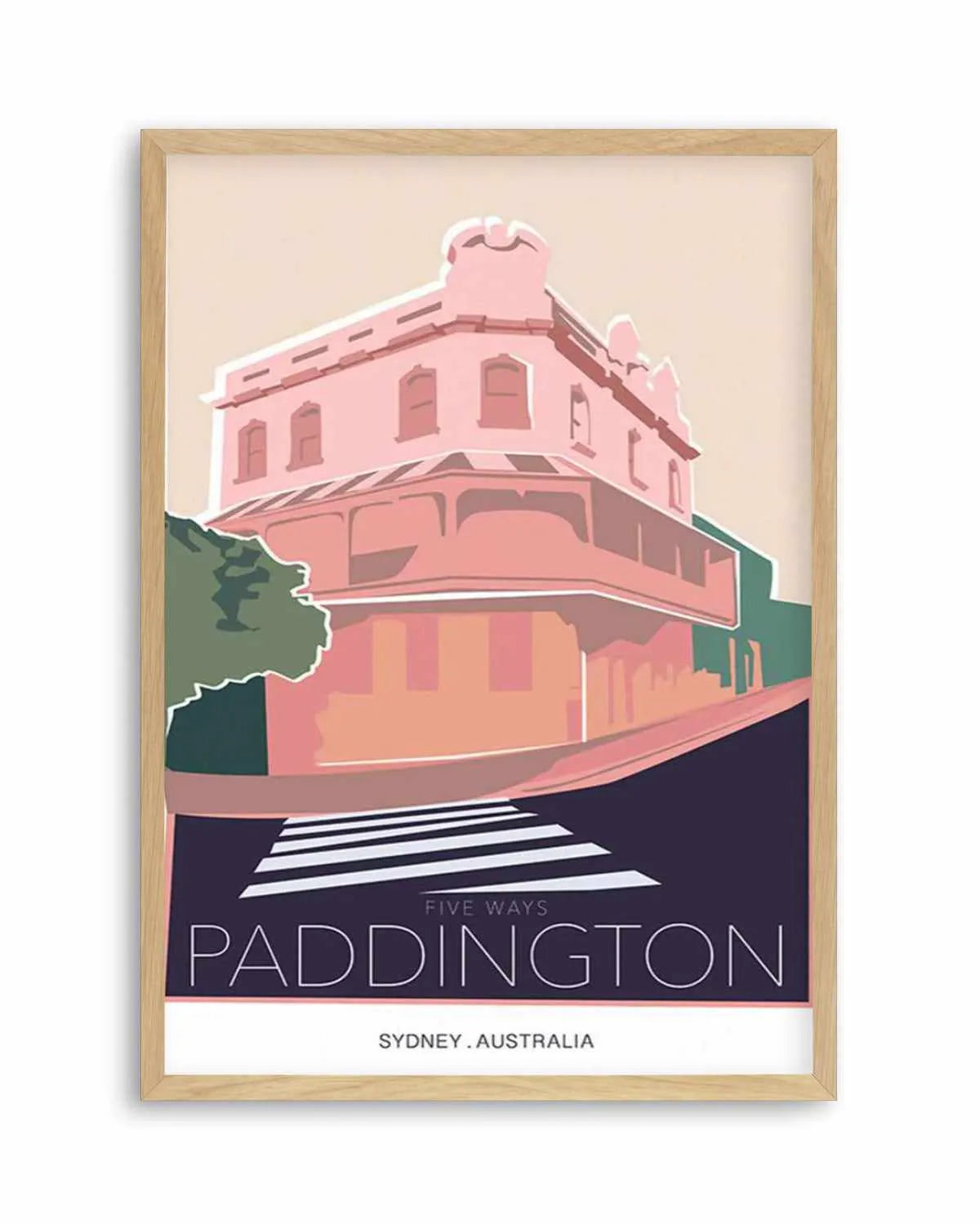 Five Ways Paddington Art Print from Olive et Oriel where you can shop wallpaper and artworks online