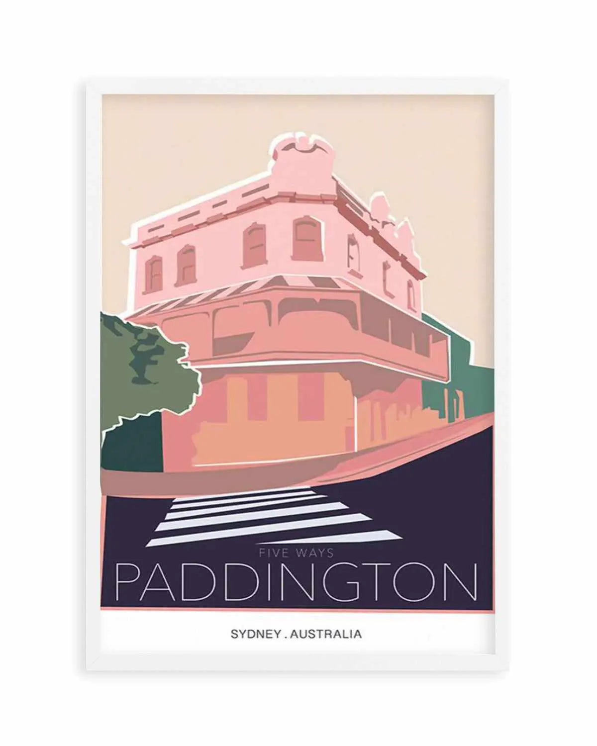 Five Ways Paddington Art Print from Olive et Oriel where you can shop wallpaper and artworks online