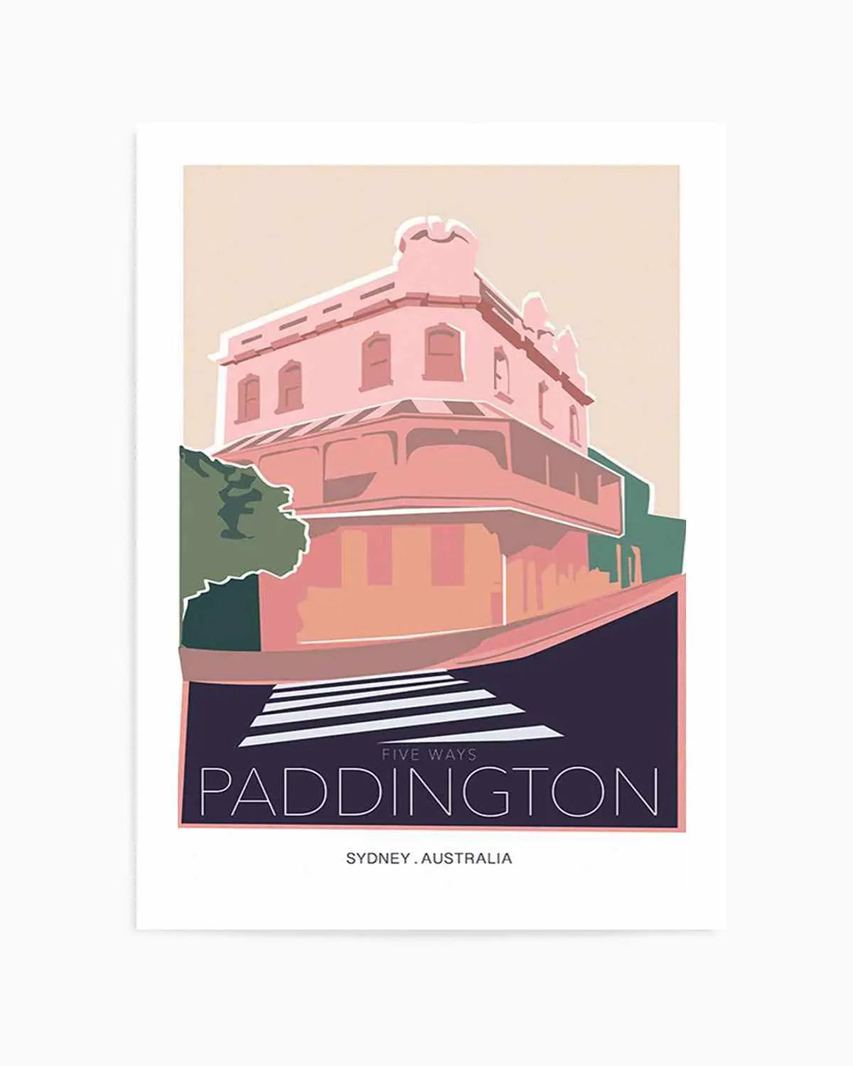 Five Ways Paddington Art Print from Olive et Oriel where you can shop wallpaper and artworks online