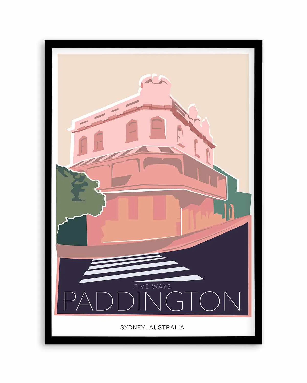 Five Ways Paddington Art Print from Olive et Oriel where you can shop wallpaper and artworks online
