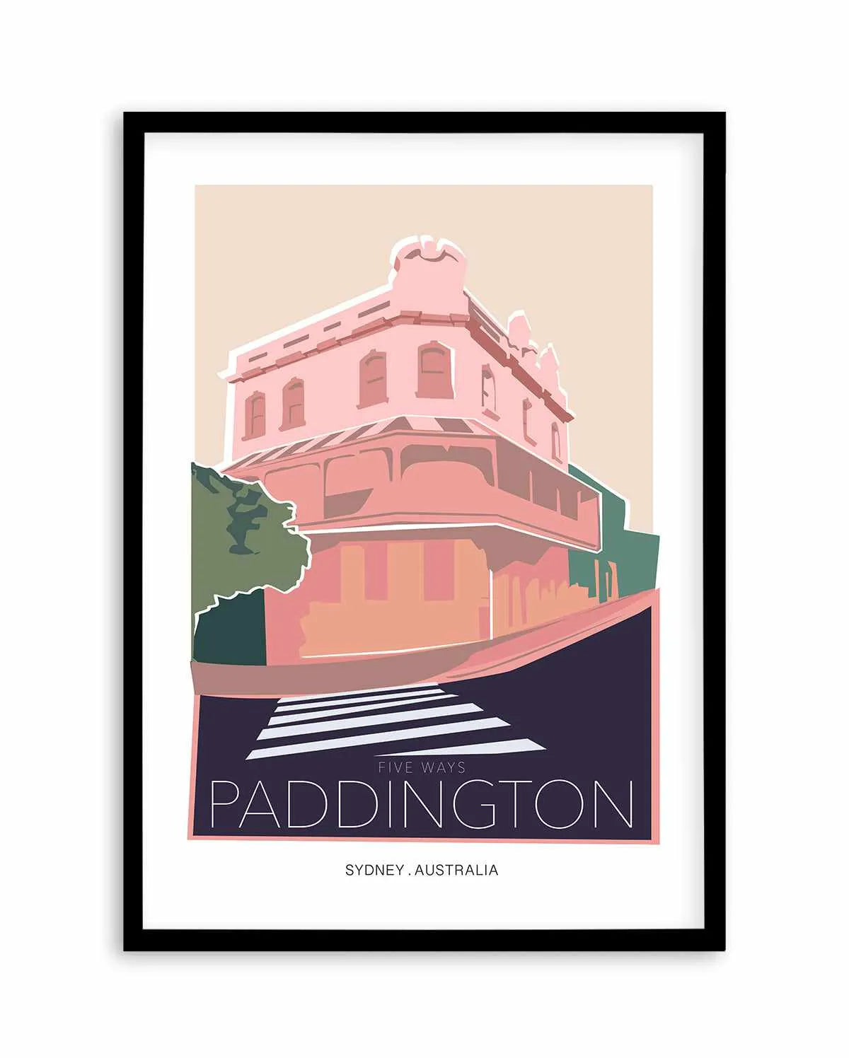 Five Ways Paddington Art Print from Olive et Oriel where you can shop wallpaper and artworks online