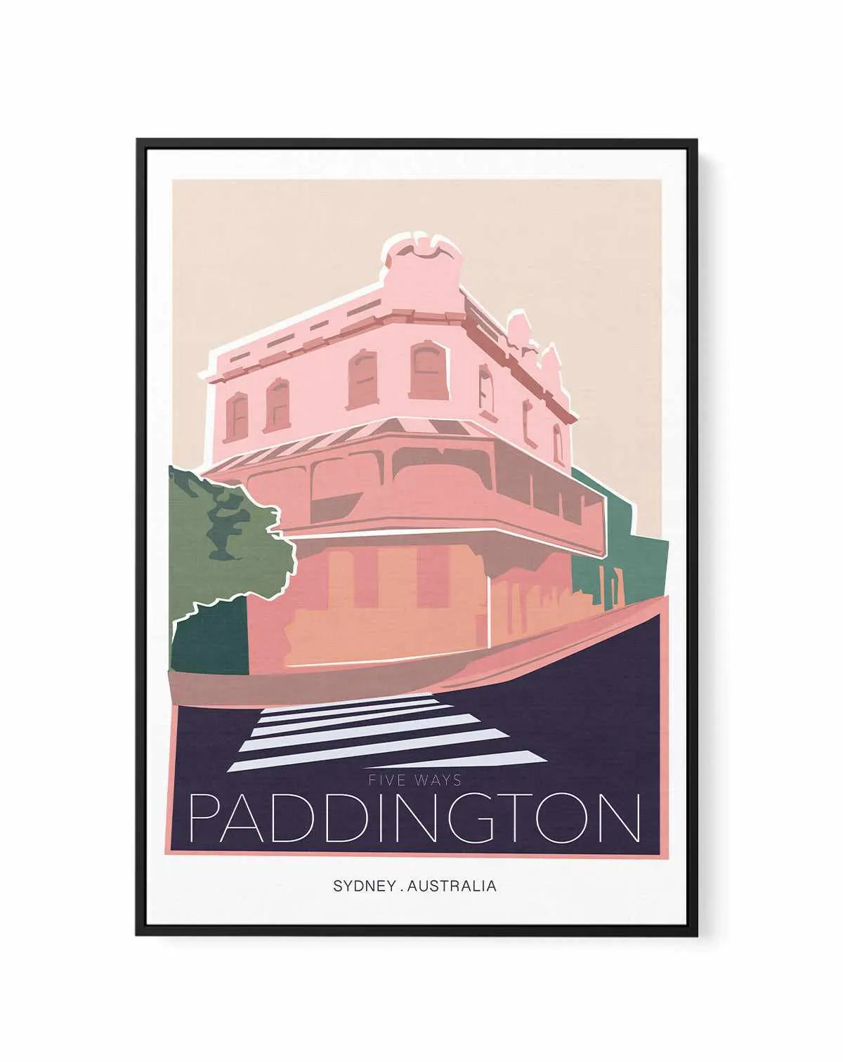 Five Ways Paddington | Framed Canvas Art Print from Olive et Oriel where you can shop wallpaper and artworks online