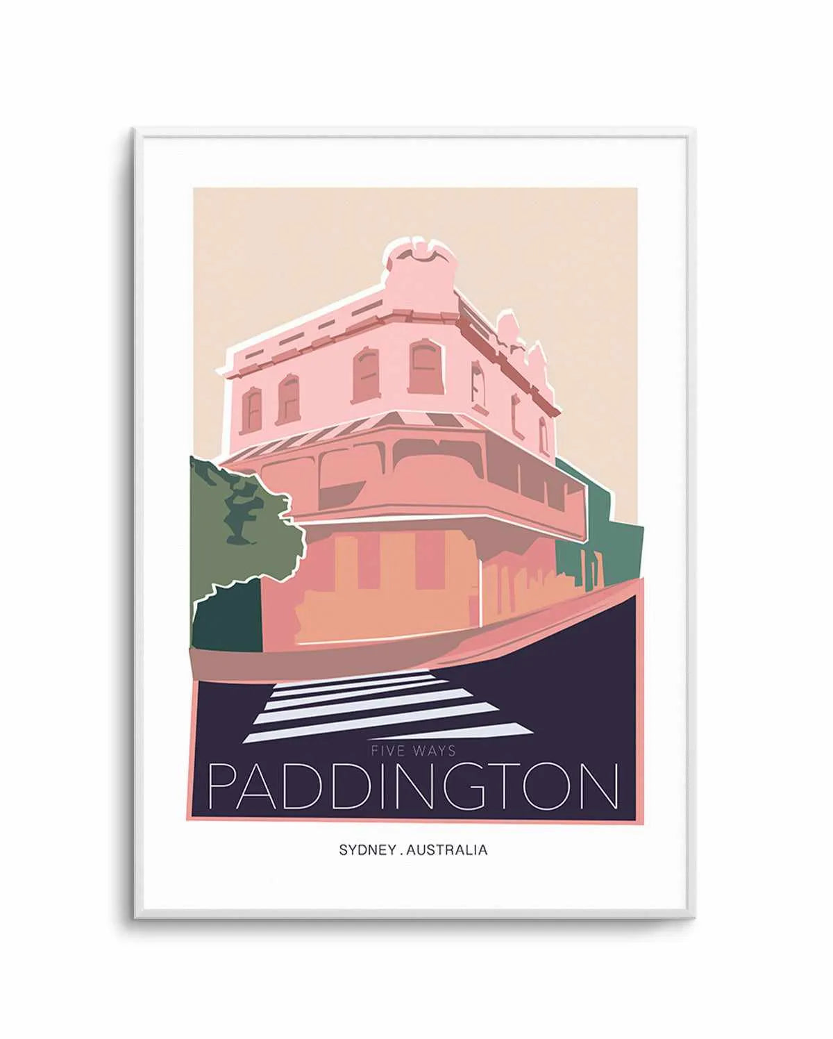 Five Ways Paddington Art Print from Olive et Oriel where you can shop wallpaper and artworks online