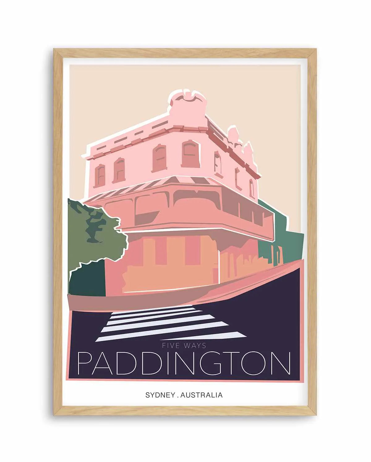 Five Ways Paddington Art Print from Olive et Oriel where you can shop wallpaper and artworks online