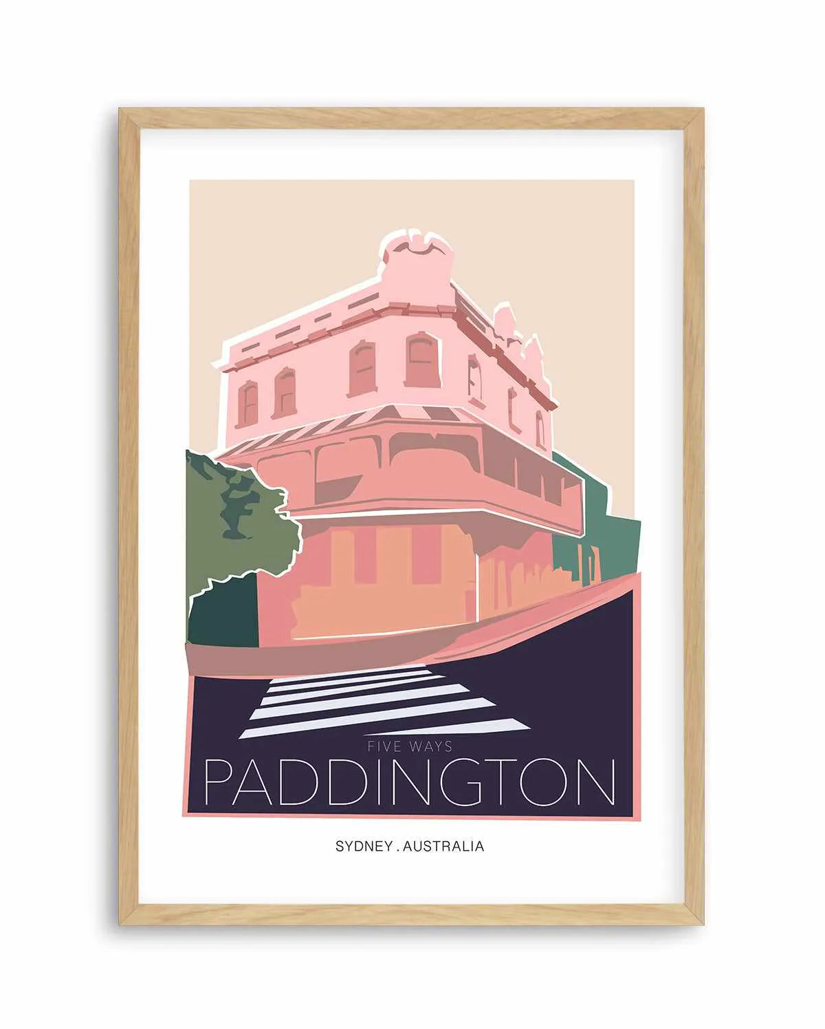 Five Ways Paddington Art Print from Olive et Oriel where you can shop wallpaper and artworks online
