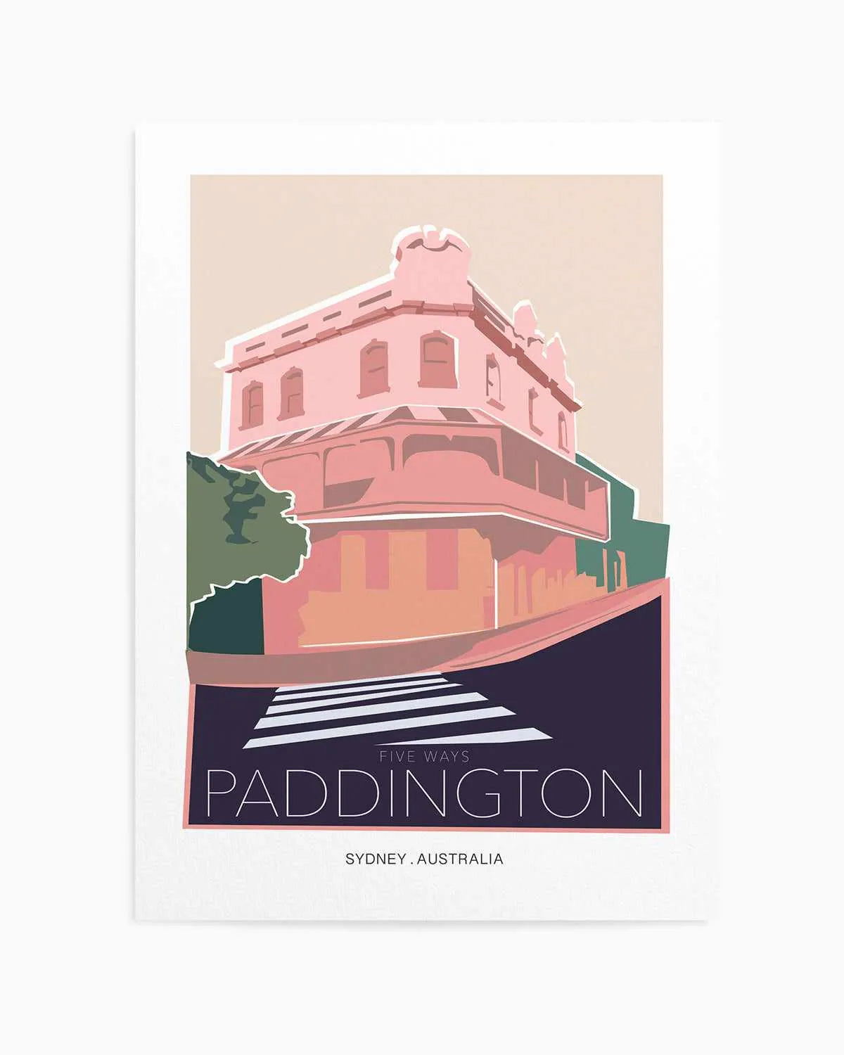 Five Ways Paddington Art Print from Olive et Oriel where you can shop wallpaper and artworks online