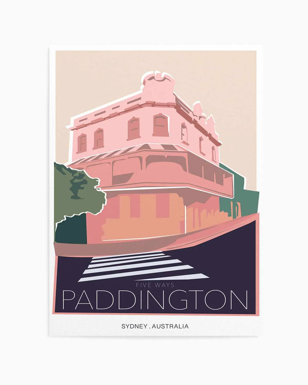 Five Ways Paddington Art Print from Olive et Oriel where you can shop wallpaper and artworks online