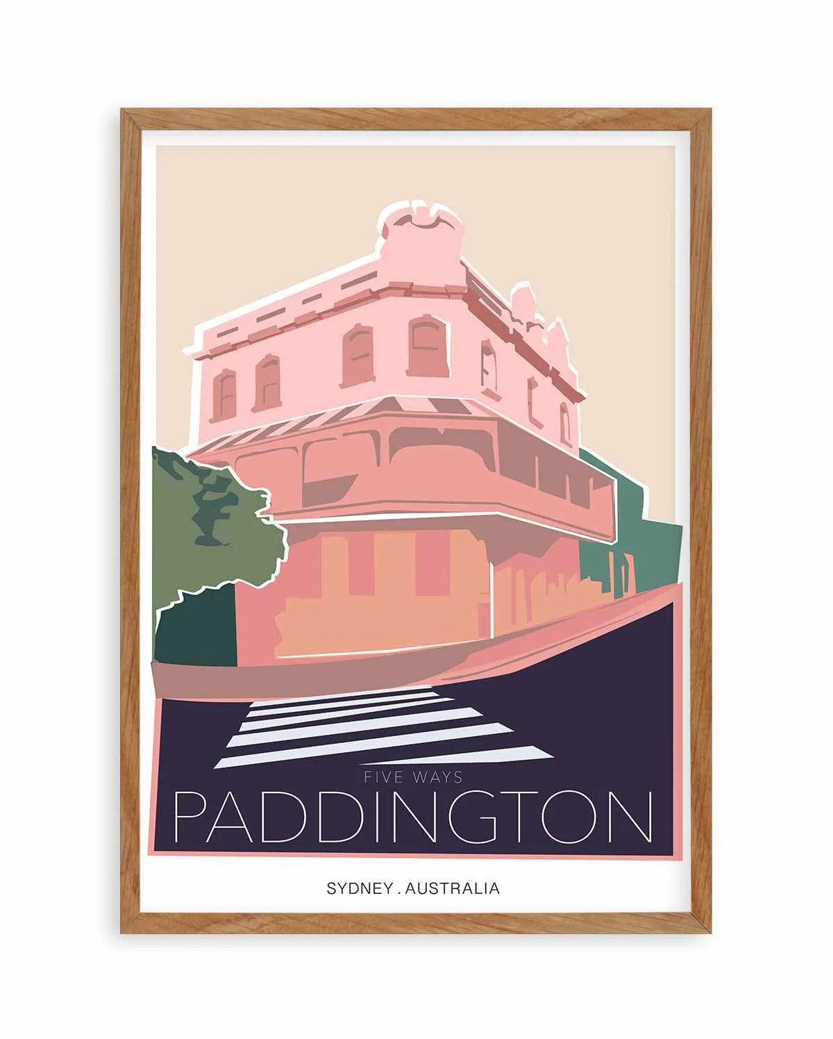 Five Ways Paddington Art Print from Olive et Oriel where you can shop wallpaper and artworks online
