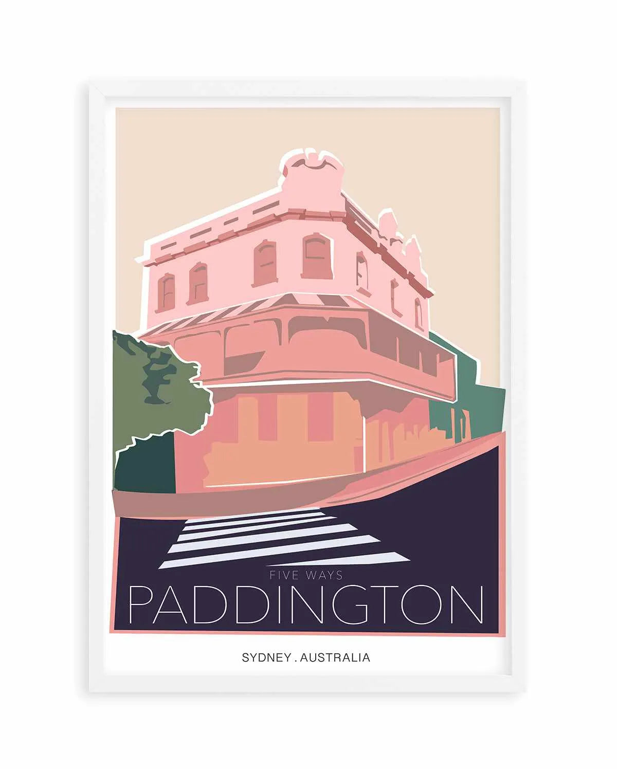 Five Ways Paddington Art Print from Olive et Oriel where you can shop wallpaper and artworks online