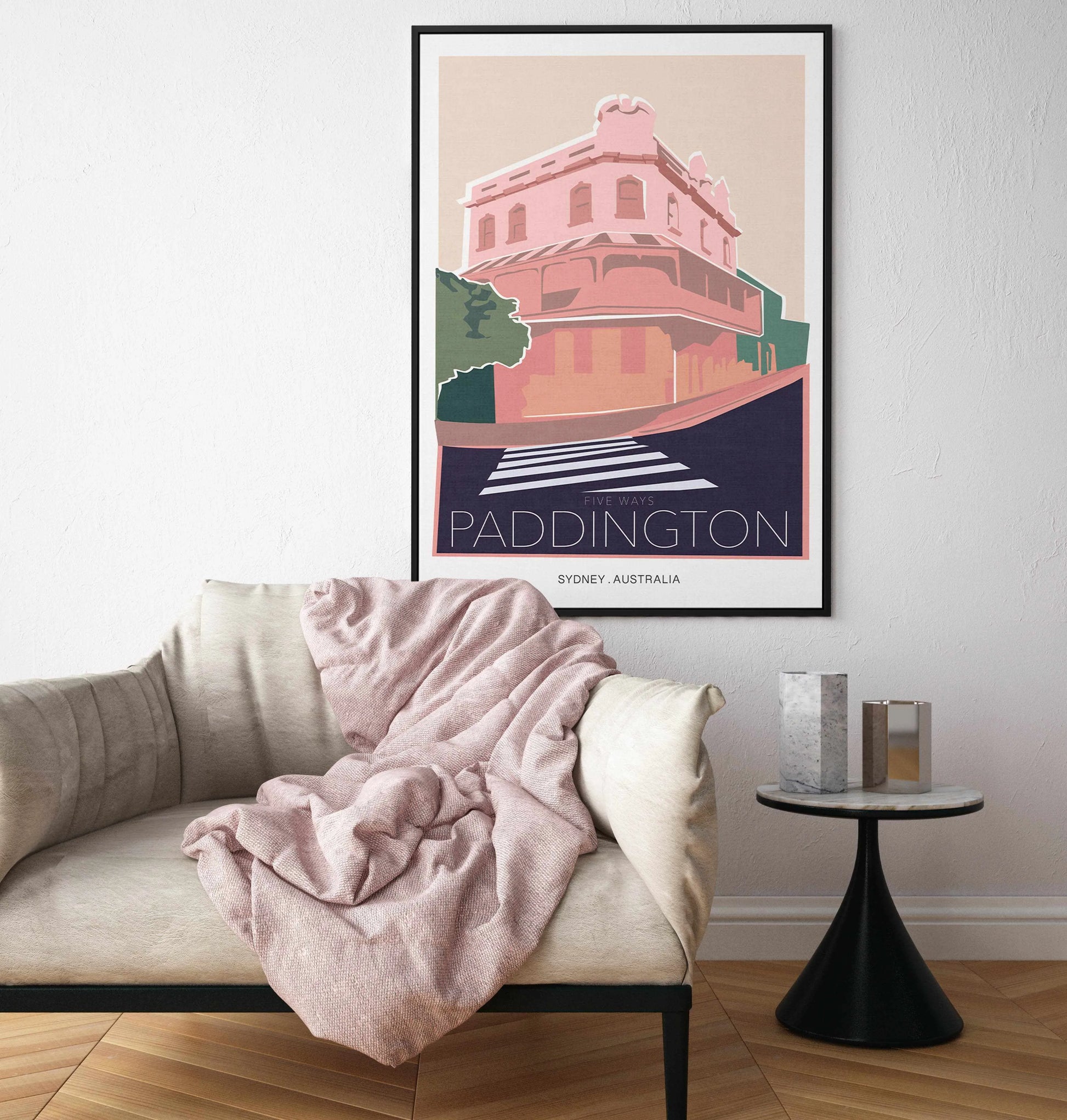 Five Ways Paddington | Framed Canvas Art Print from Olive et Oriel where you can shop wallpaper and artworks online