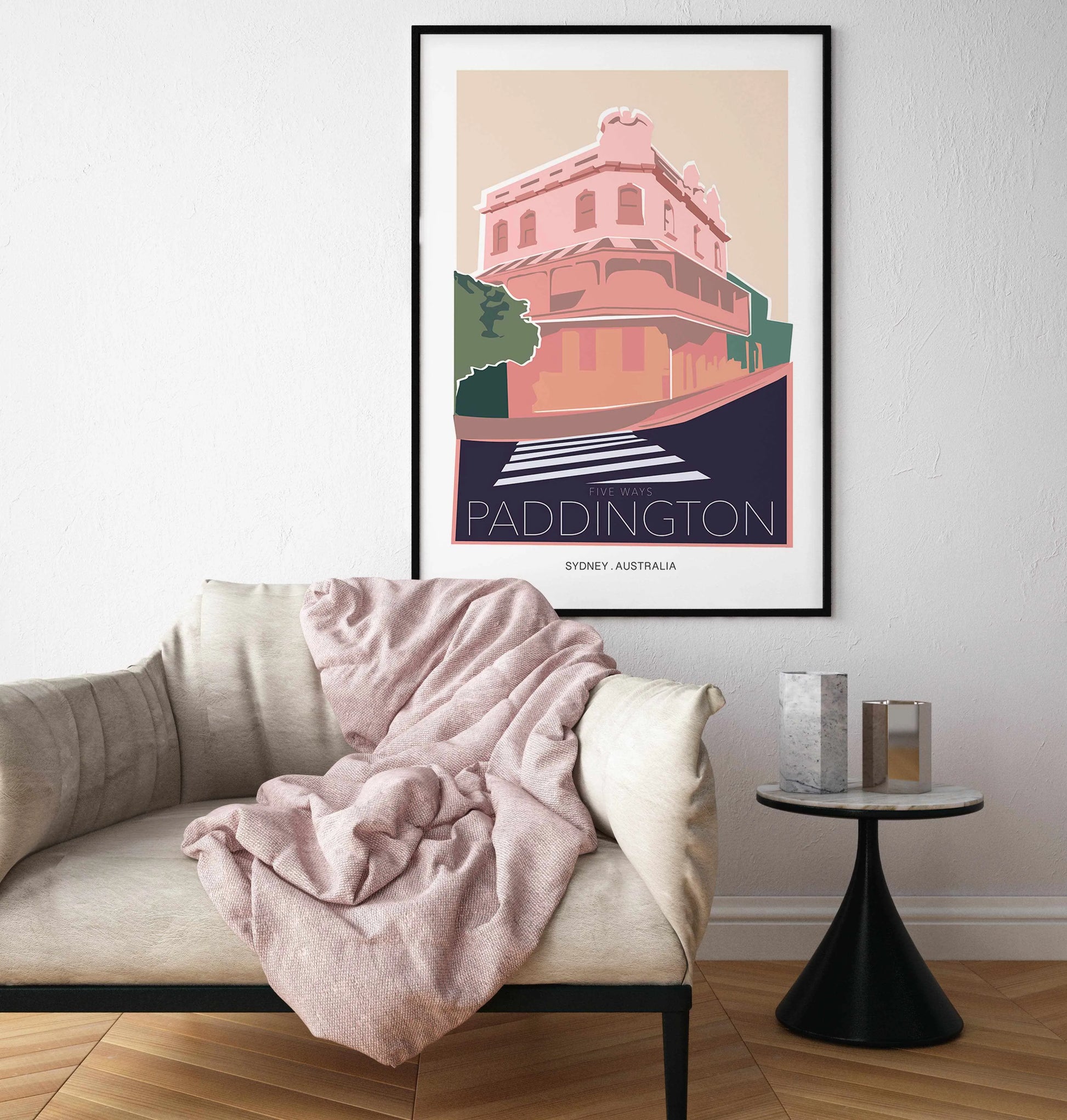 Five Ways Paddington Art Print from Olive et Oriel where you can shop wallpaper and artworks online