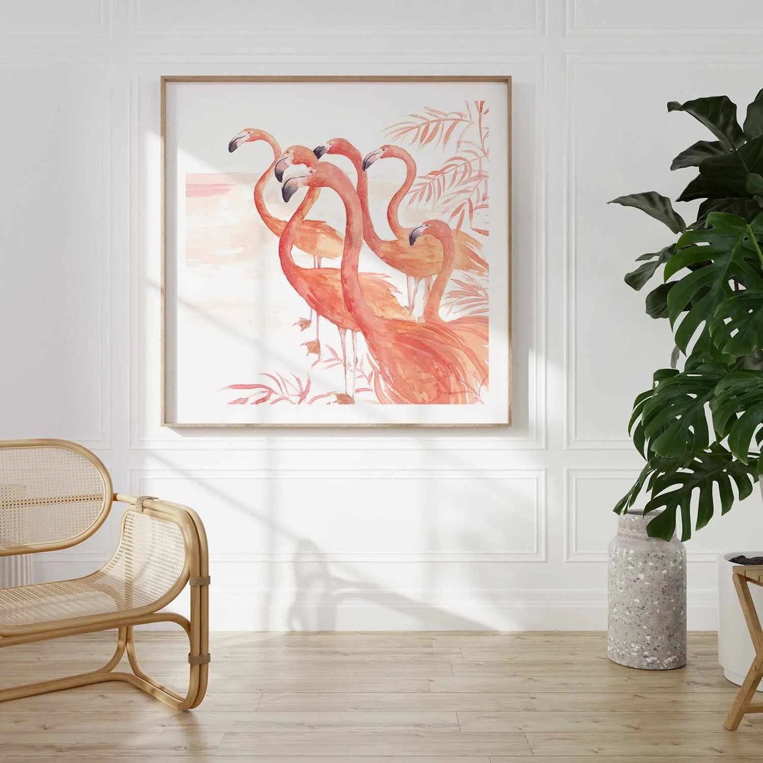 Flamingo Group I Art Print from Olive et Oriel where you can shop wallpaper and artworks online
