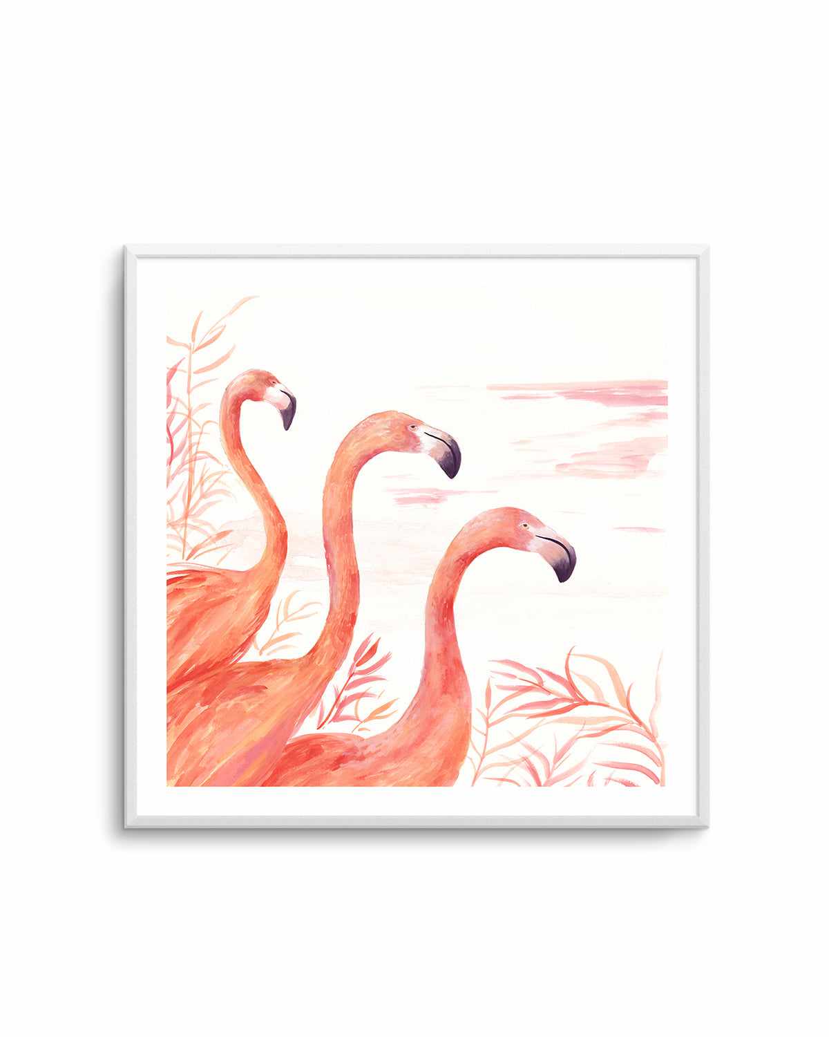 Flamingo Group II Art Print