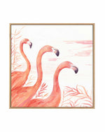 Flamingo Group II | Framed Canvas Art Print